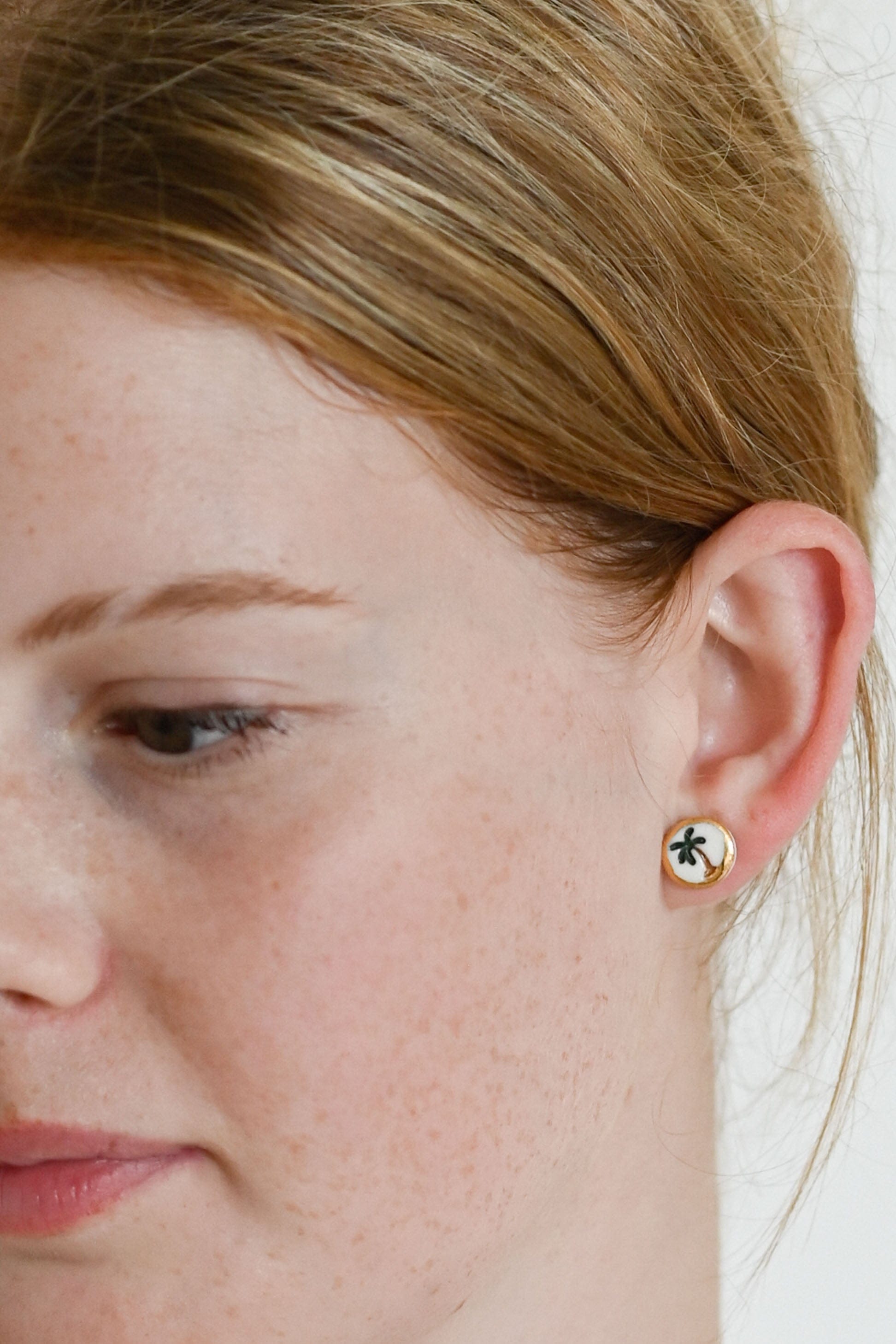 Palm Tree Stud Earrings