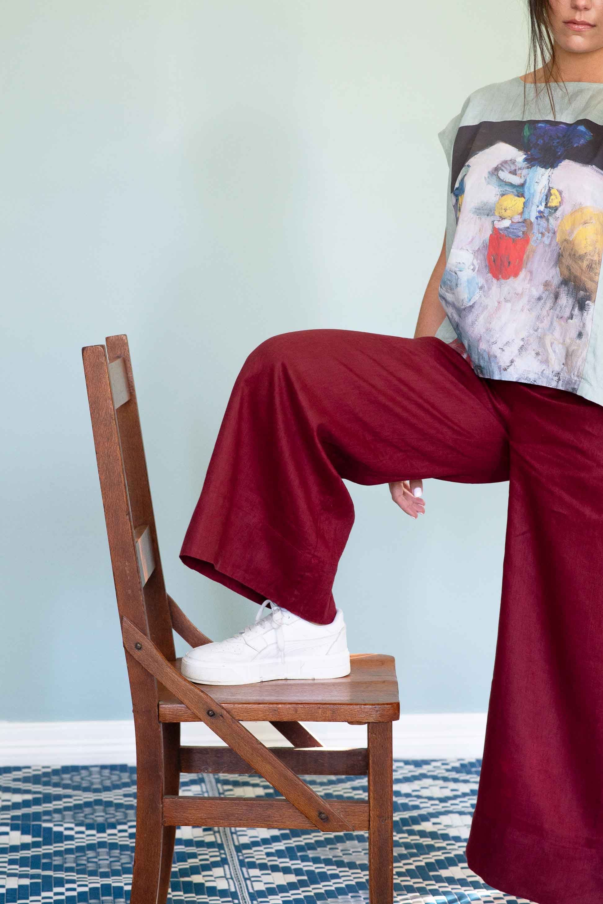 Ollie Pant Cherry
