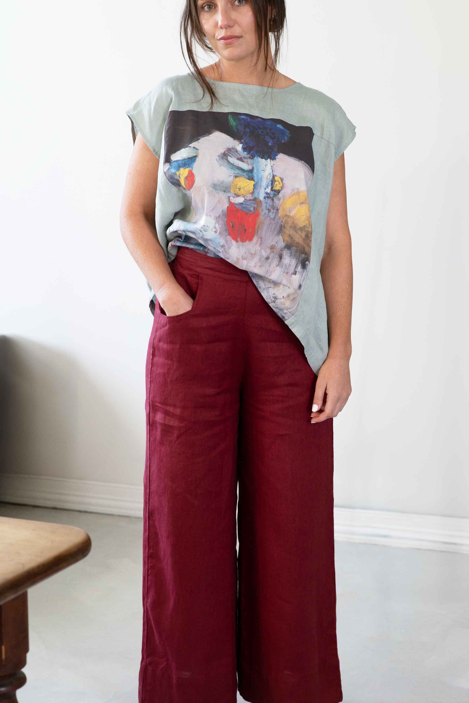 Ollie Pant Cherry