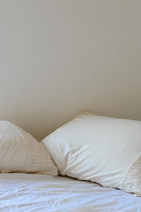 Natural Pillowcase Set on Bed