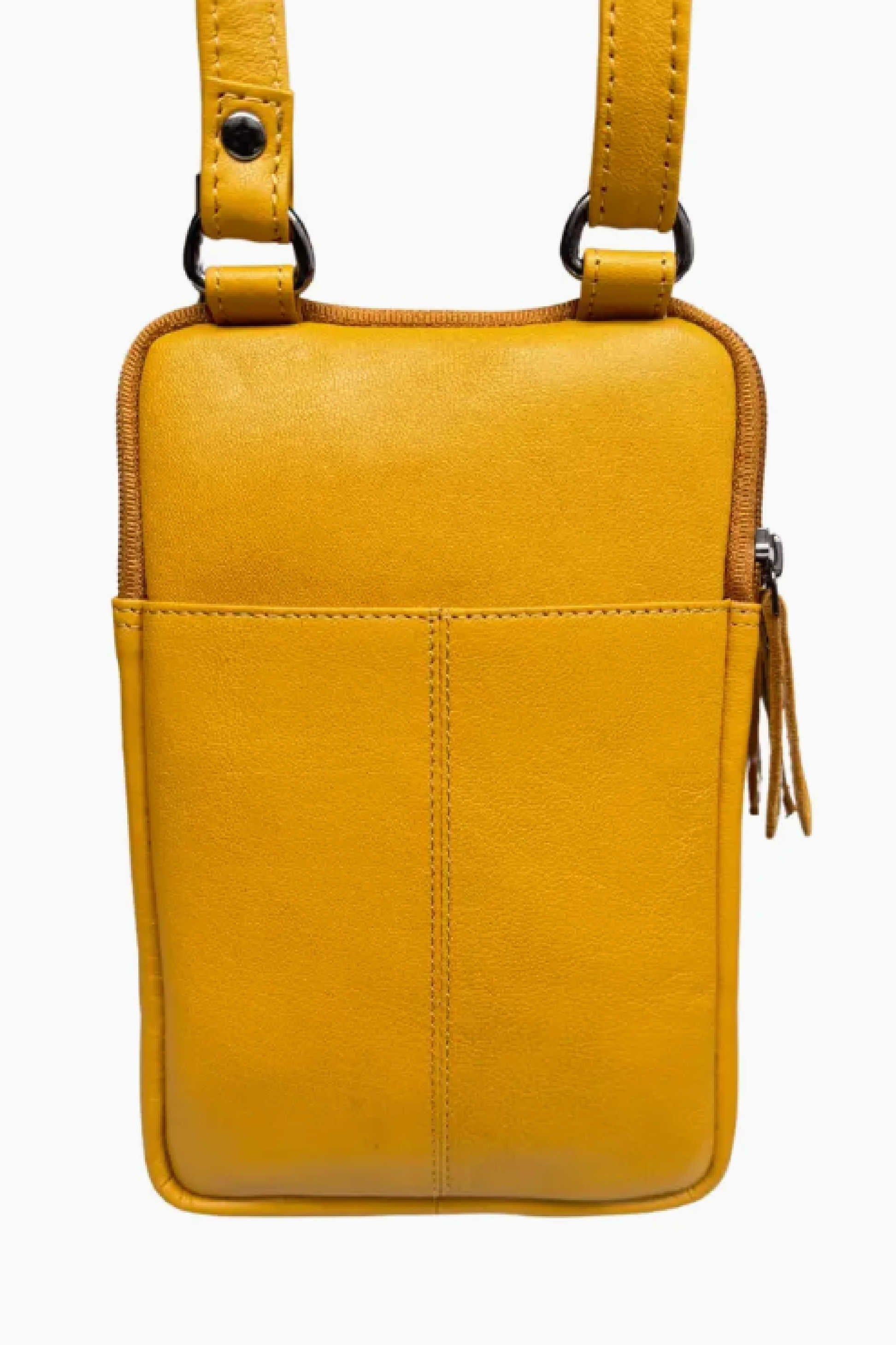 Piper Cross Body Leather Bag Yellow