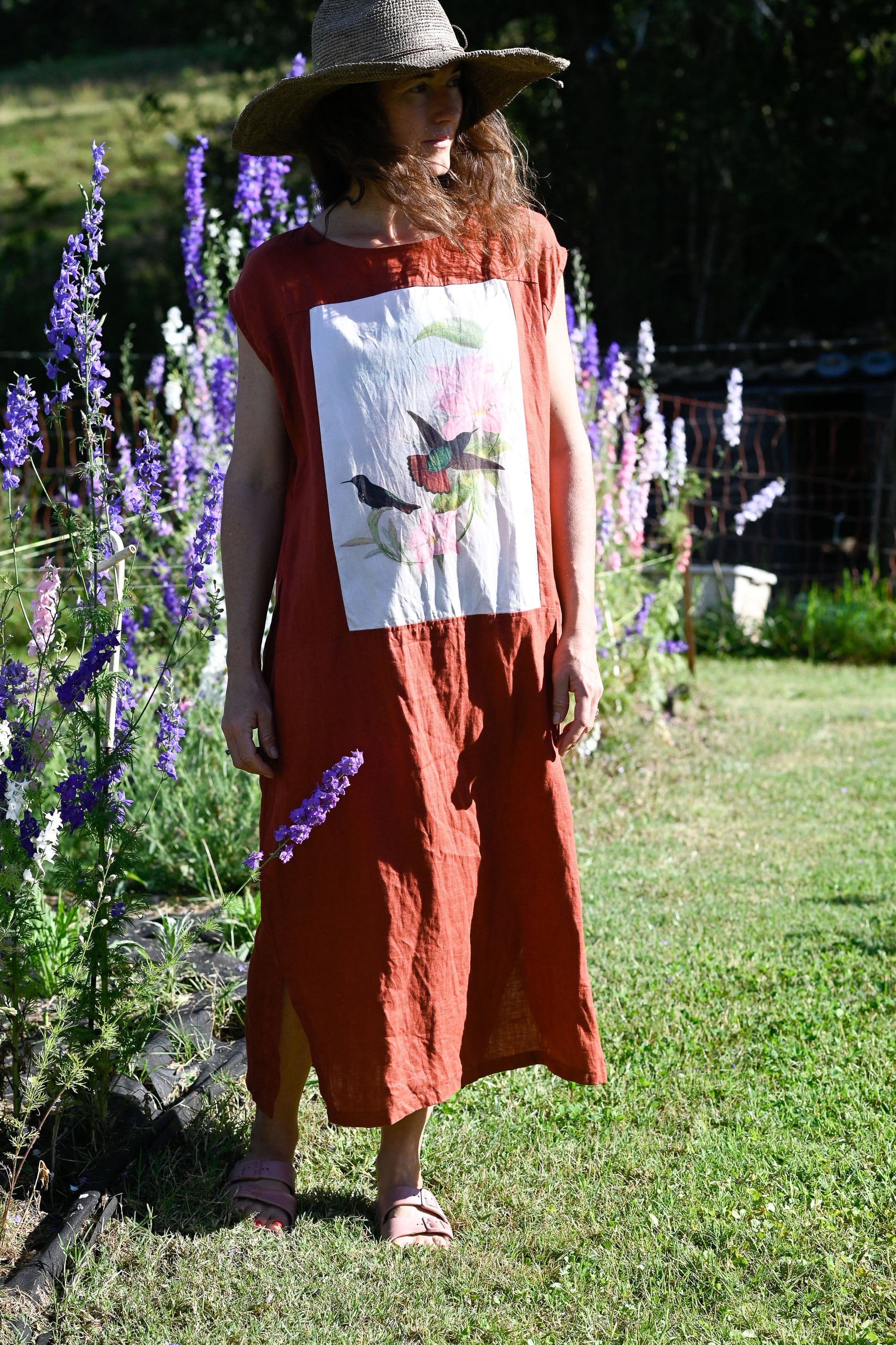 Polly linen Dress Hummingbird