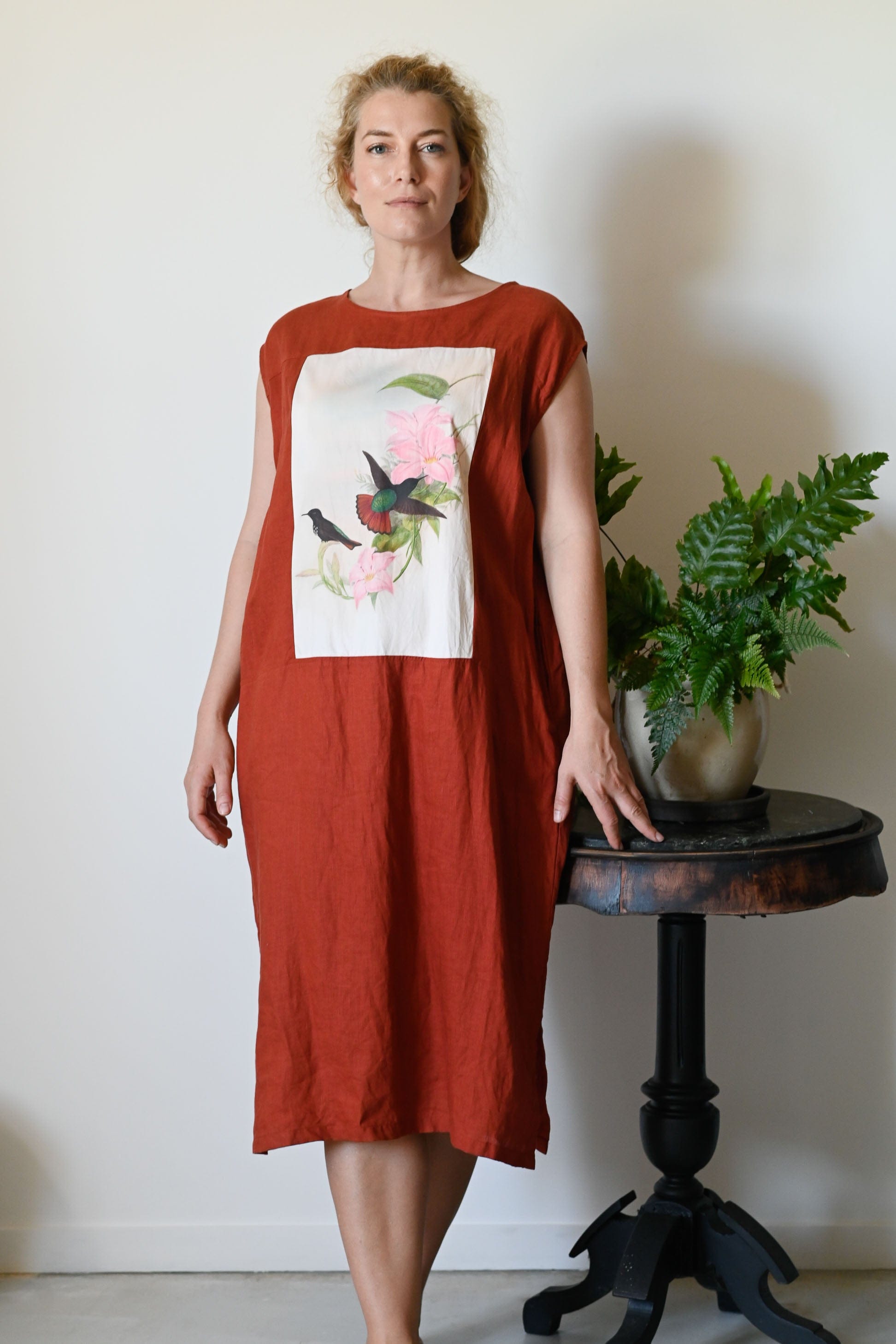 Polly linen Dress Hummingbird
