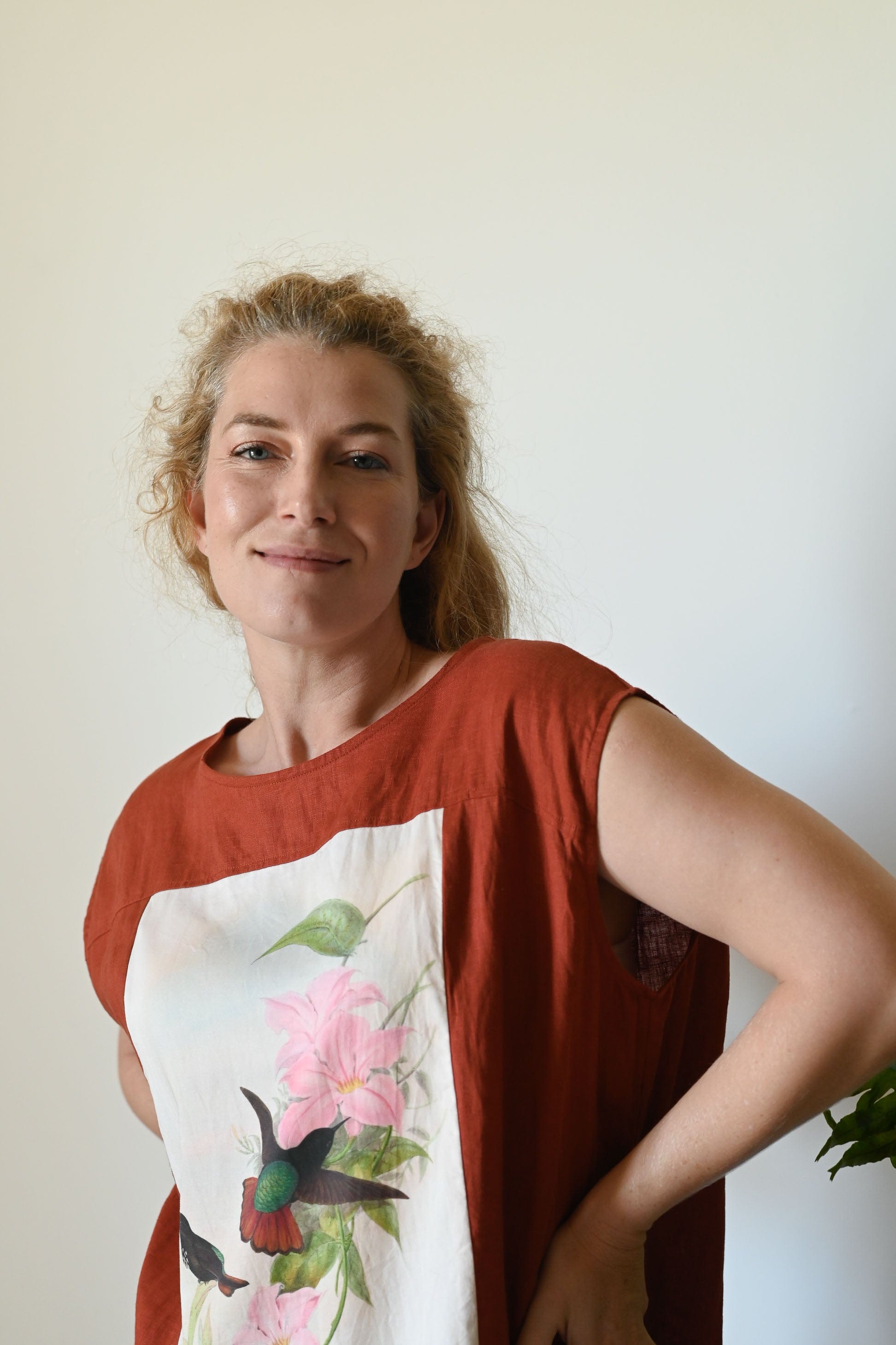 Polly linen Dress Hummingbird