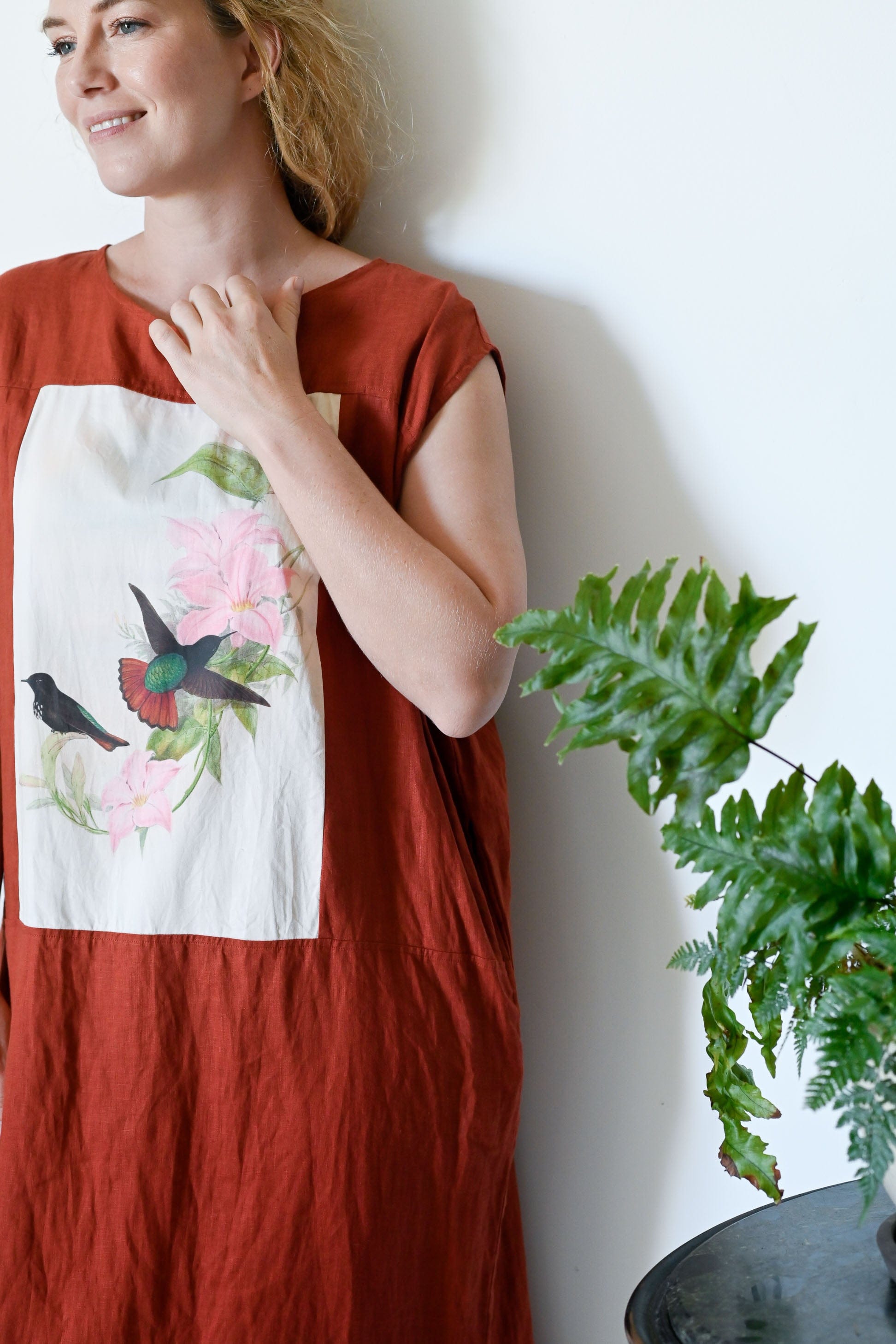 Polly linen Dress Hummingbird