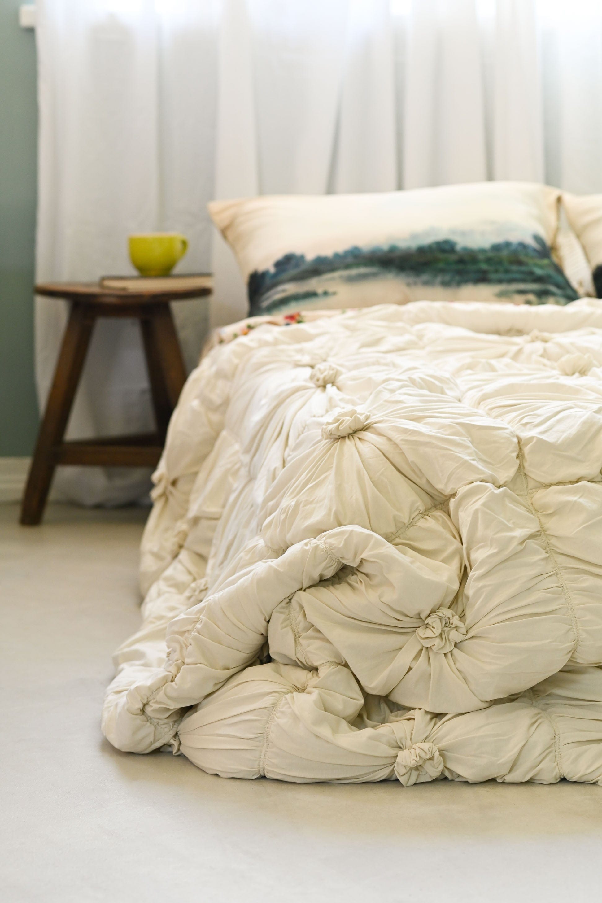 Rosette quilt in Natural *organic cotton