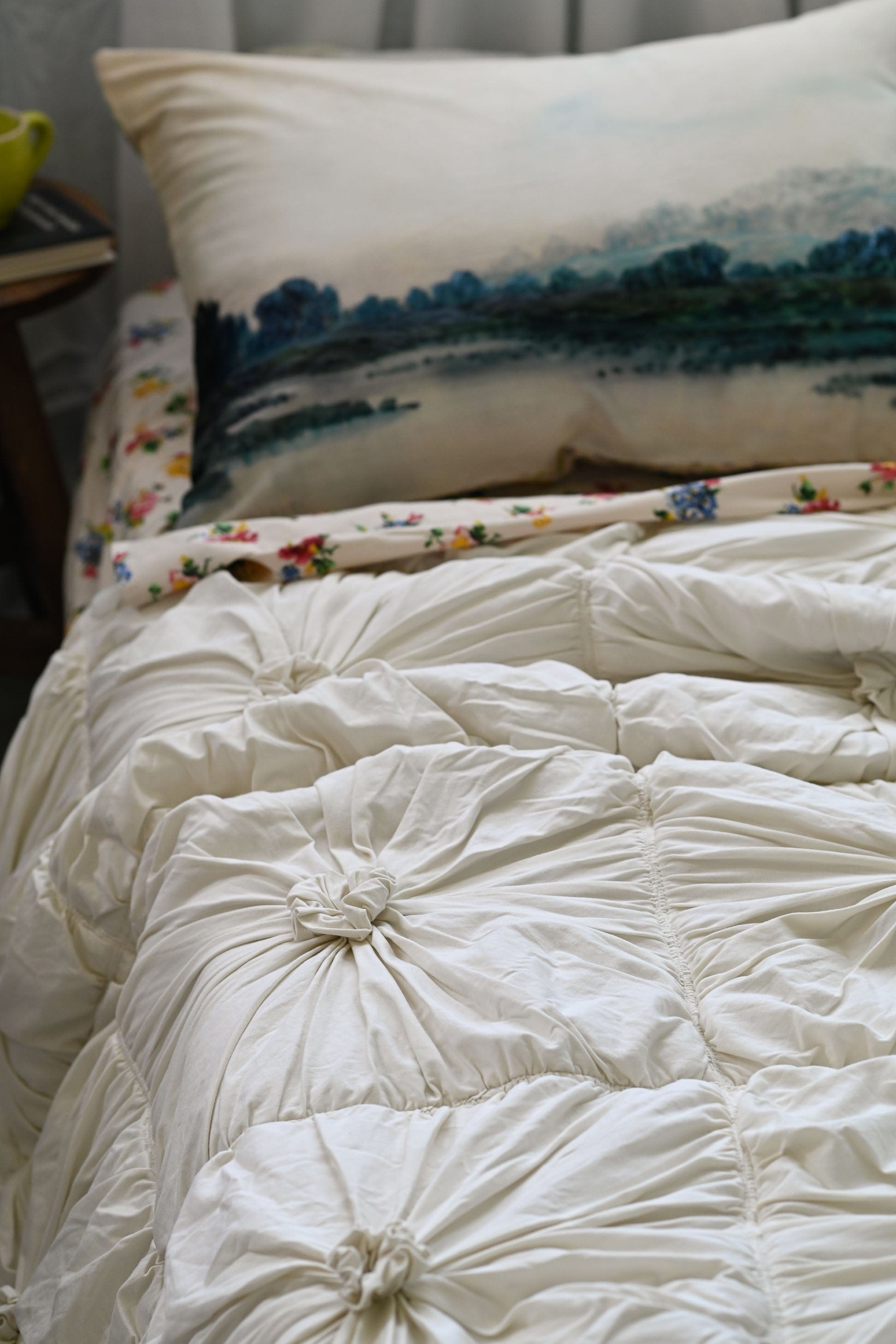 Rosette quilt in Natural *organic cotton