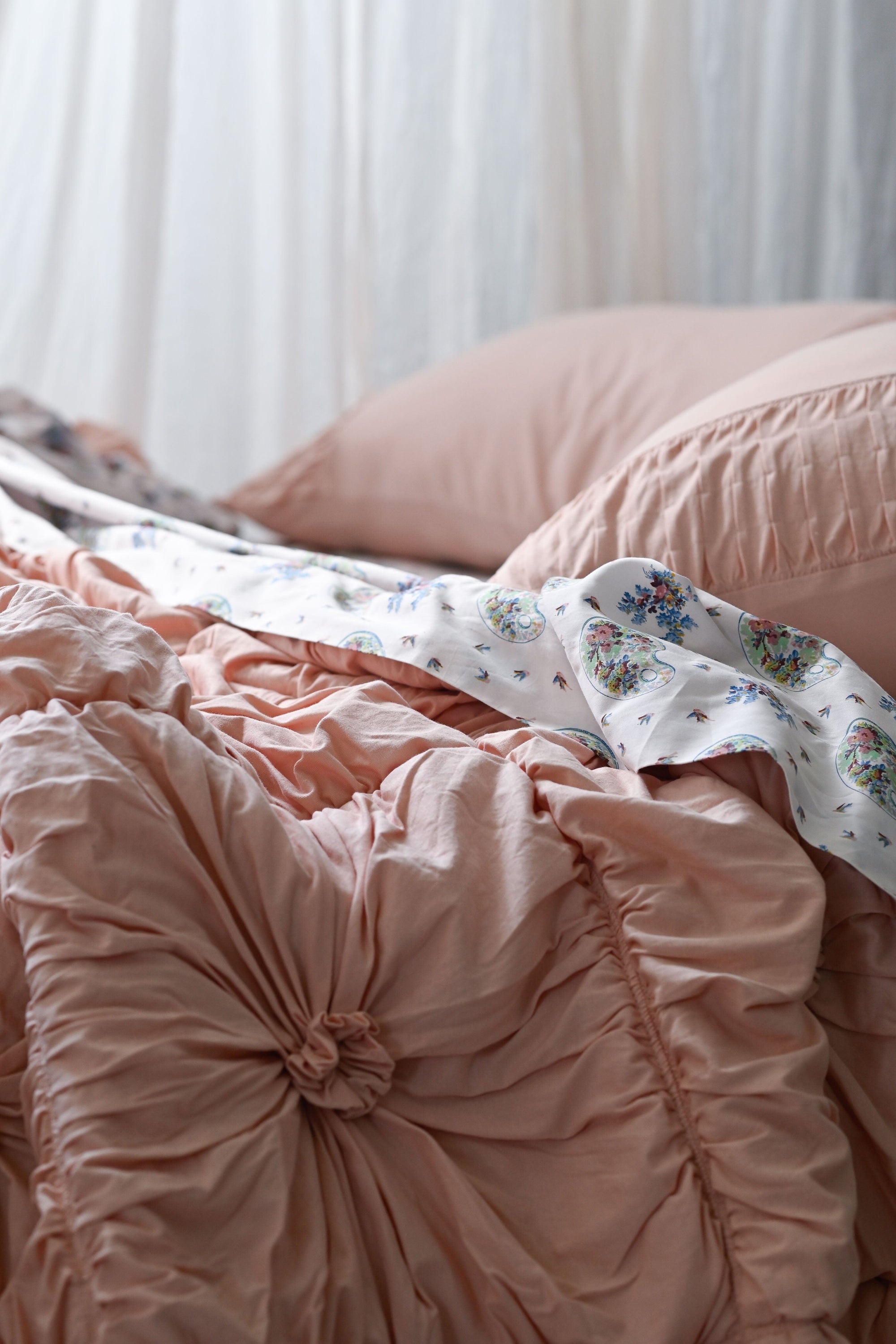 Rosette quilt in Tuscan Pink *organic cotton