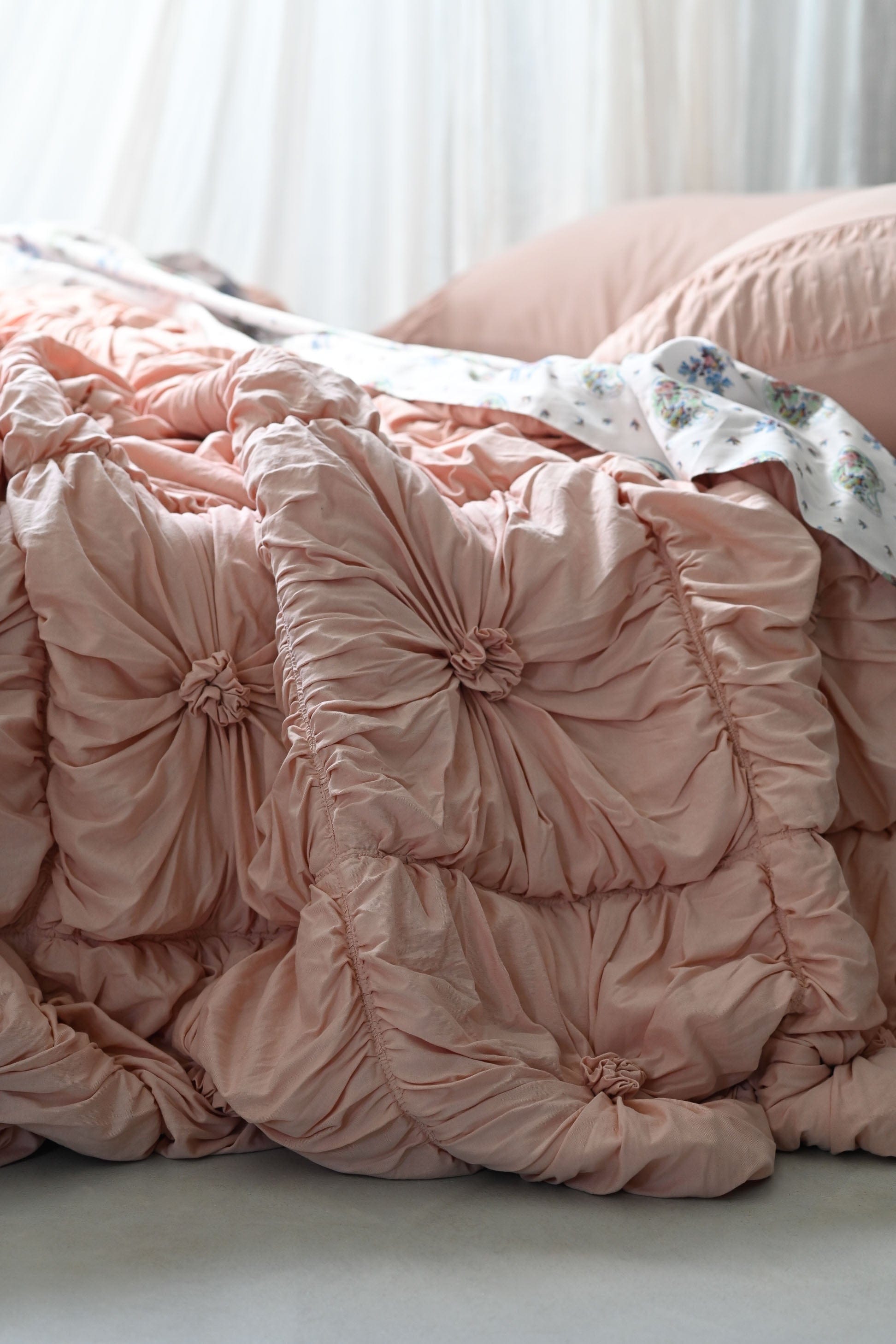 Rosette quilt in Tuscan Pink *organic cotton