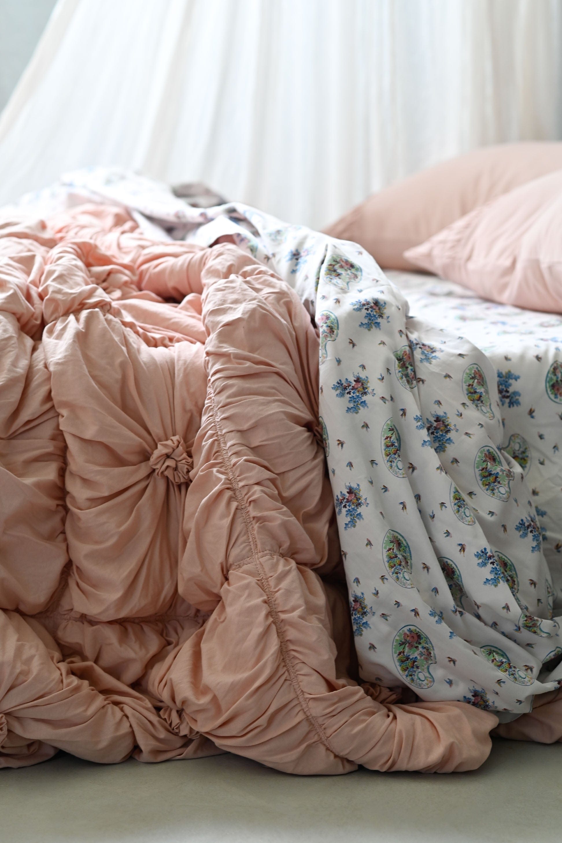 Rosette quilt in Tuscan Pink *organic cotton