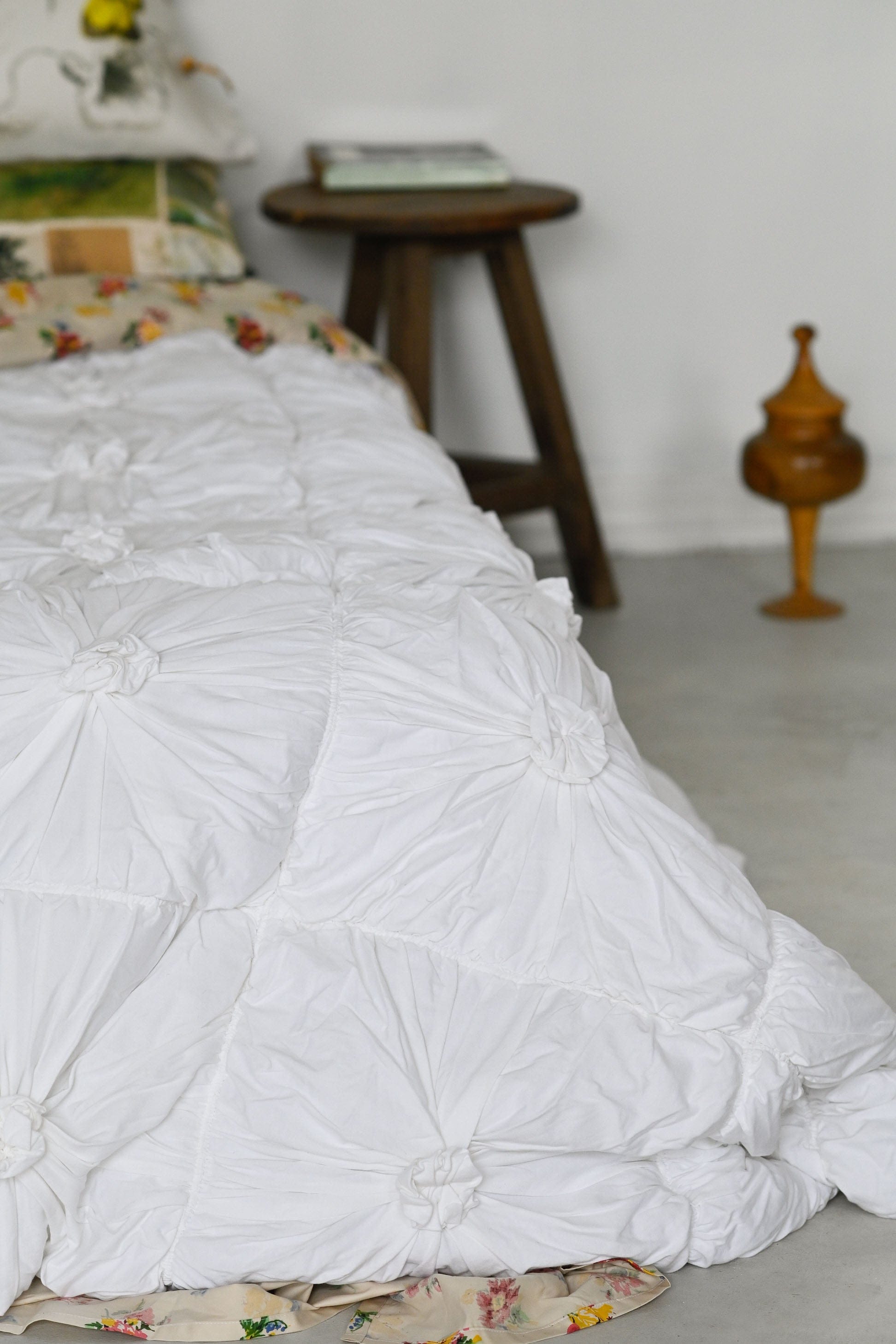 Rosette quilt in White *organic cotton