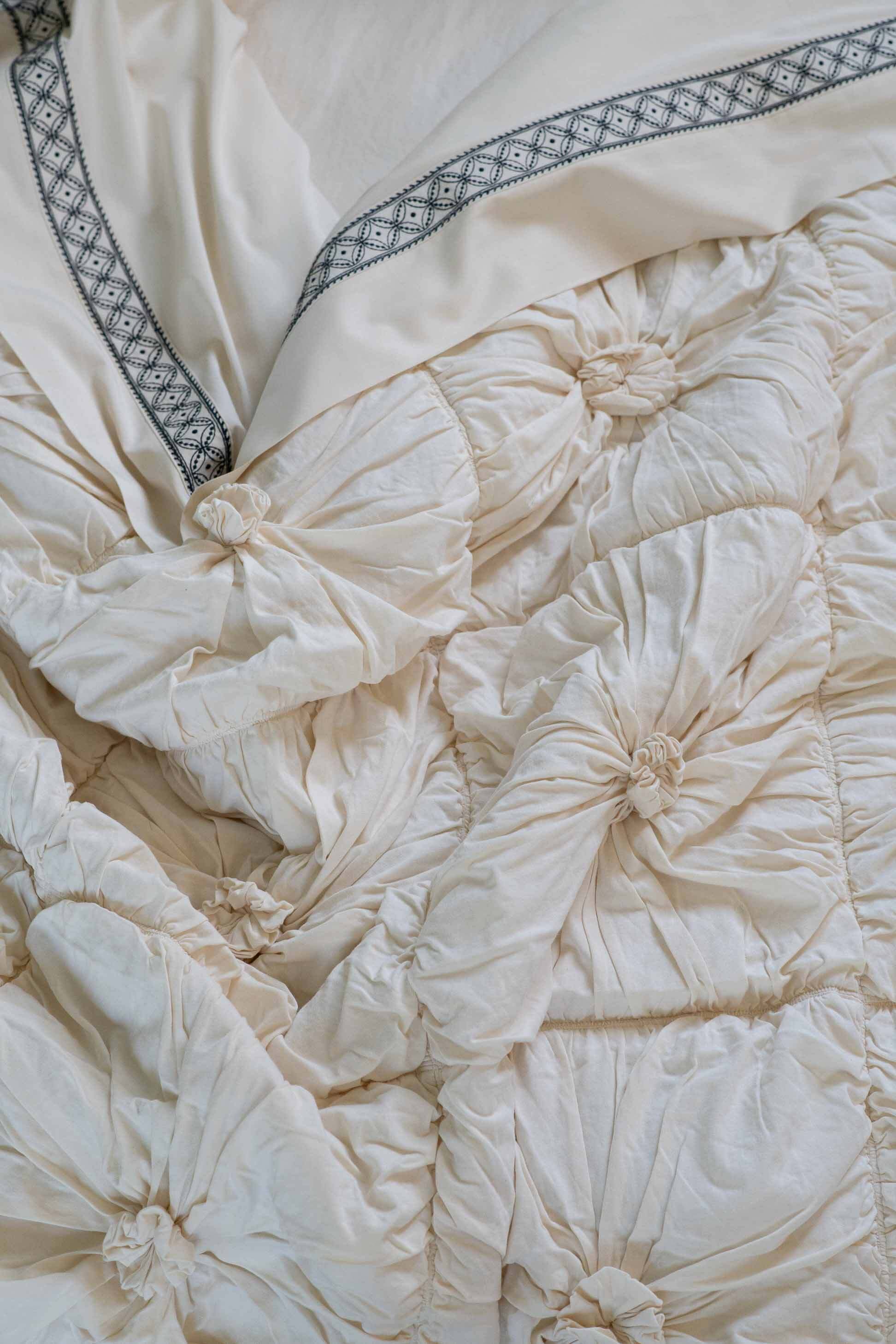Rosette Natural La Belle Sheets detail
