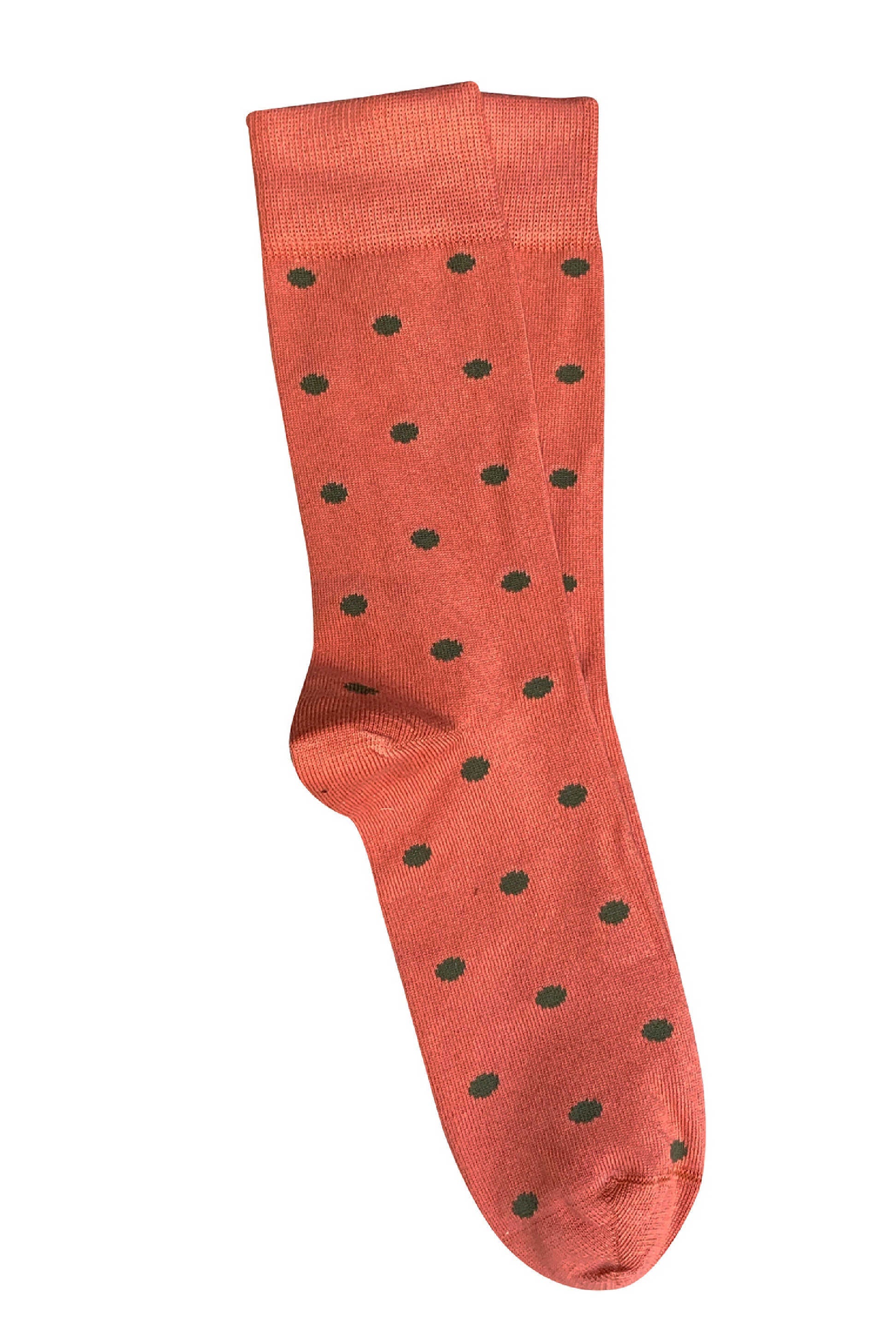 Spotty Cotton Socks Terracotta