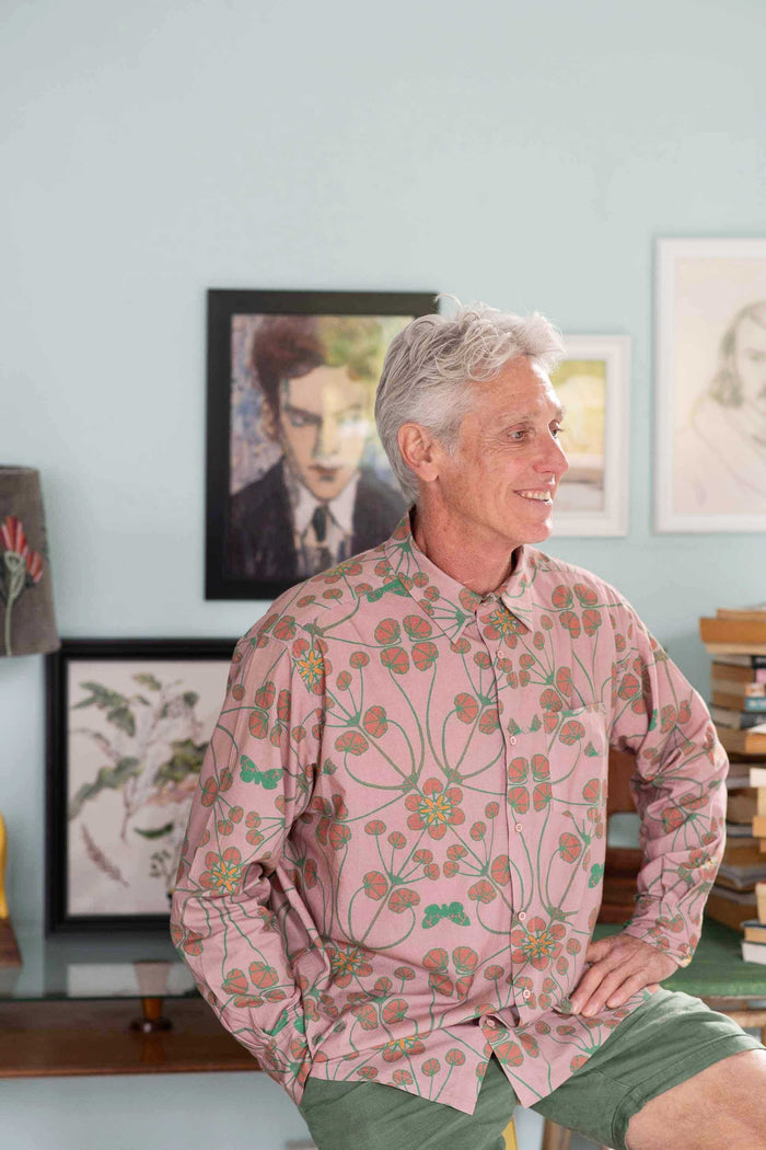 Ted Terra in floral shirt, portrait