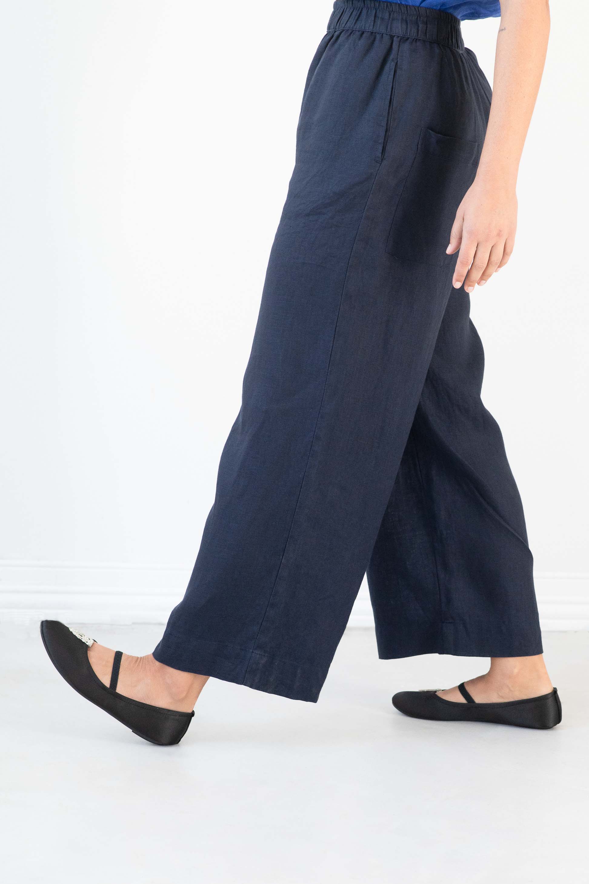 Tessa linen pant Dark Navy