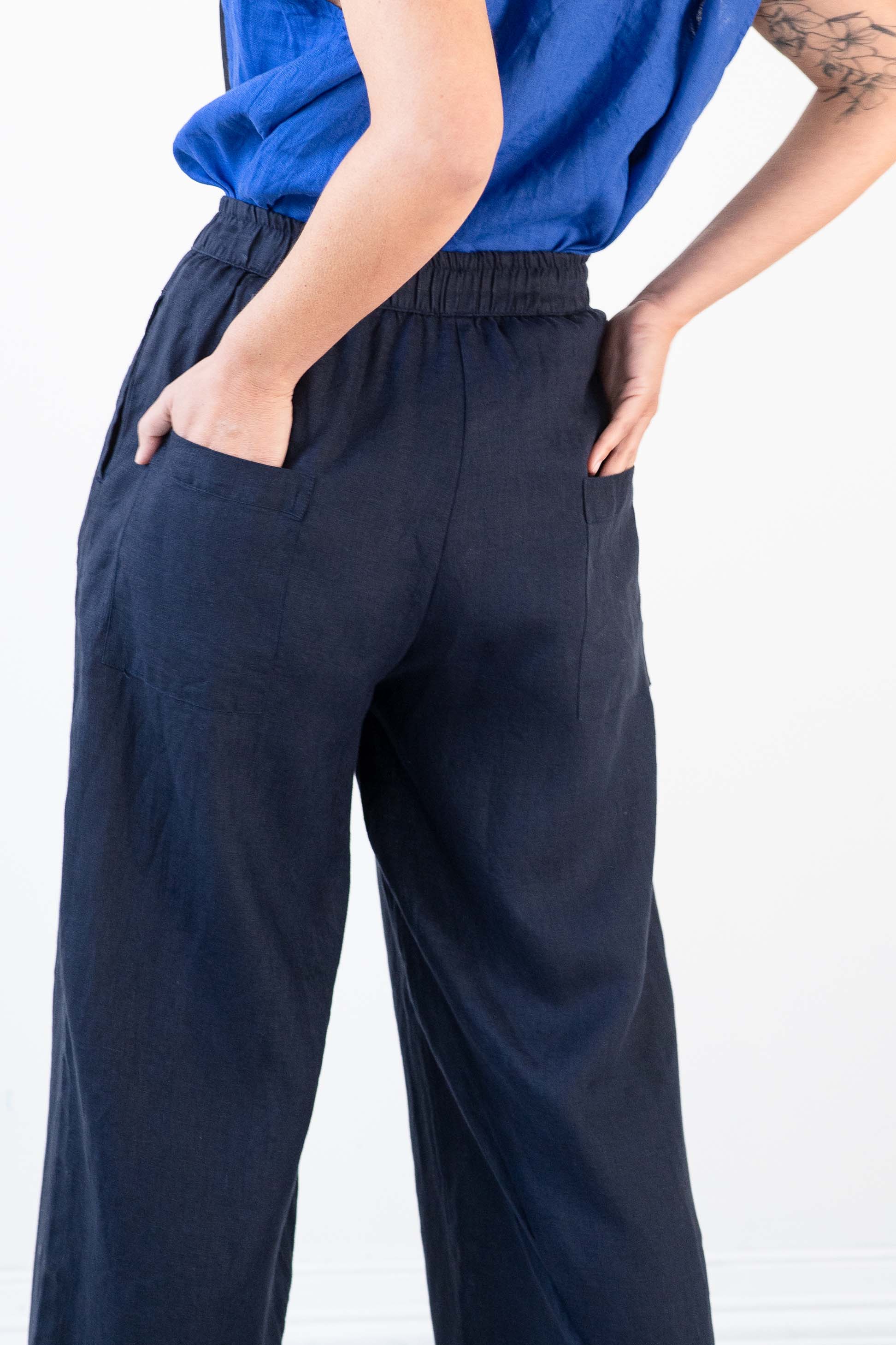 Tessa linen pant Dark Navy