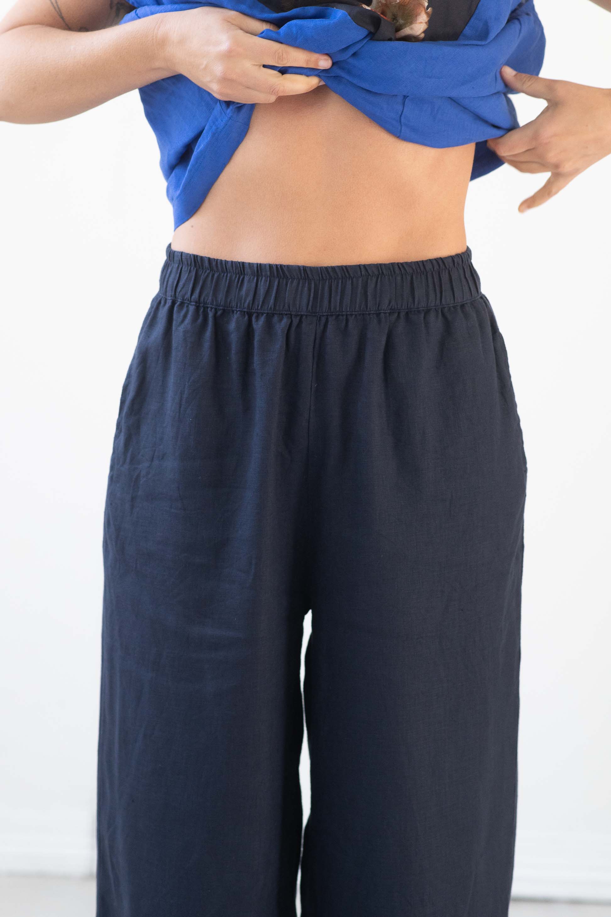 Tessa linen pant Dark Navy