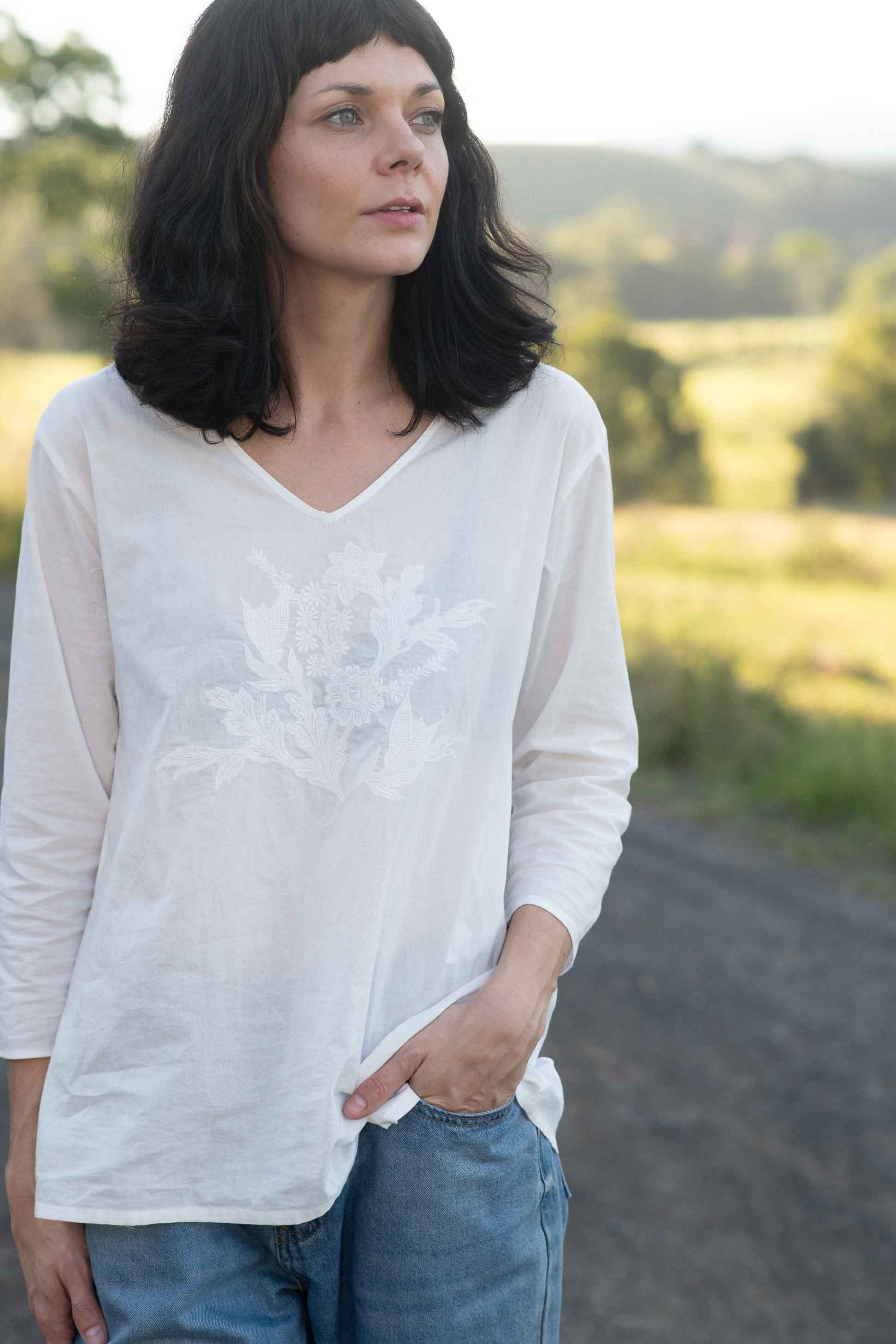 Tilly top White *organic cotton