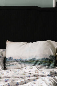 Tranquil pillowcase set with landscape design