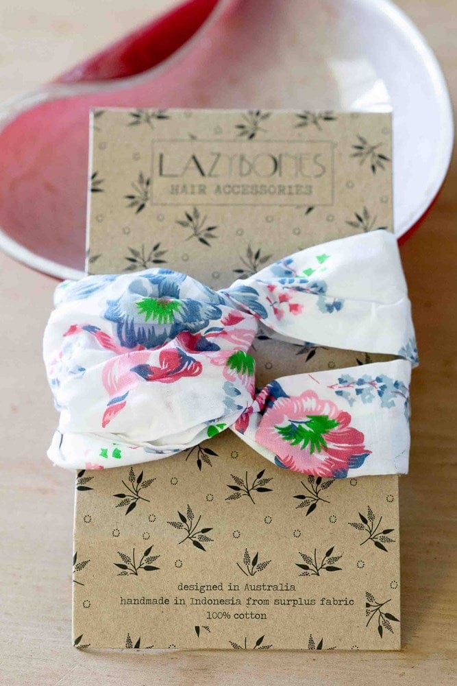 Orchid floral turban hair accessory