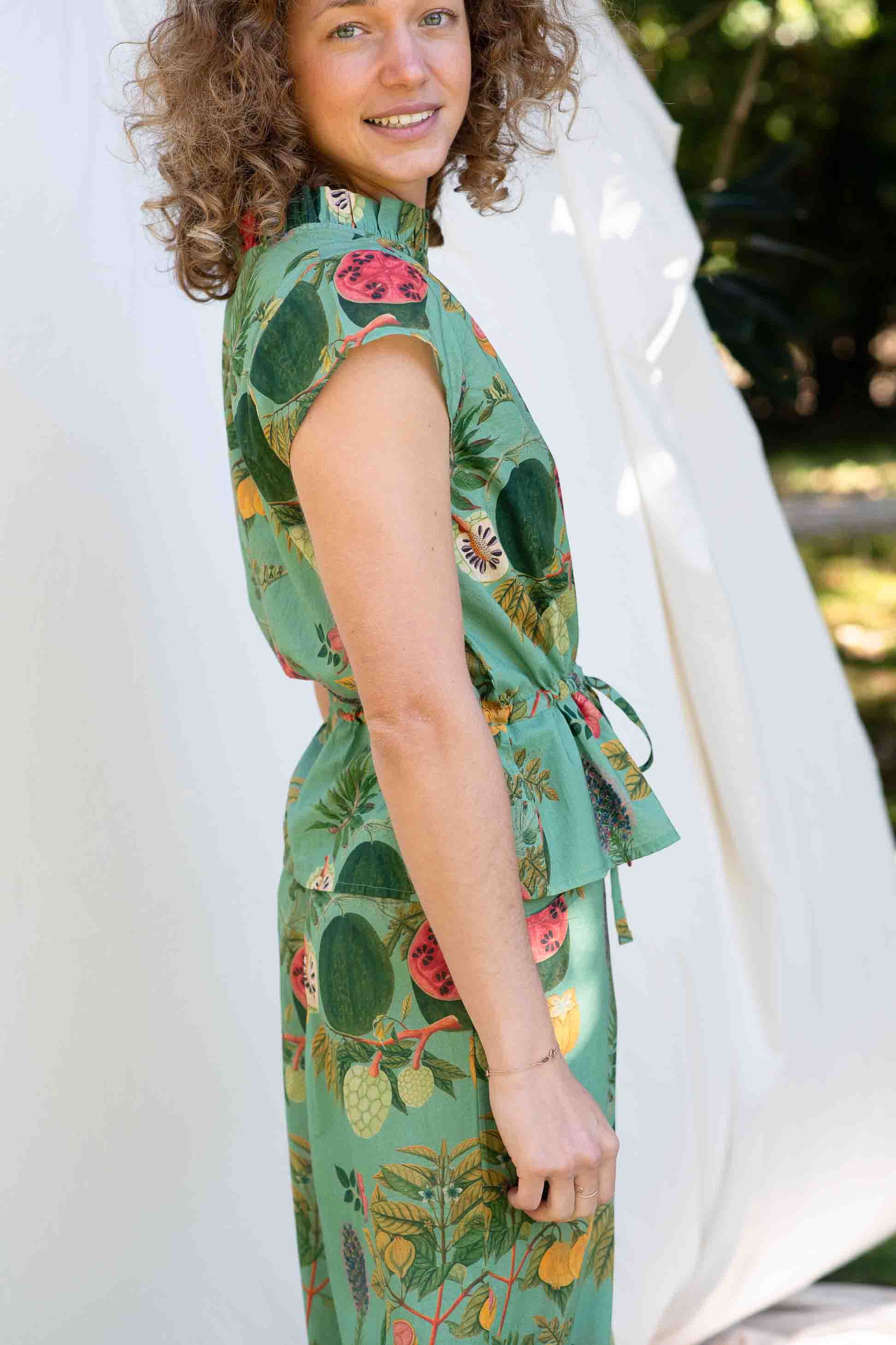 VidaTropics Ollie Tropics green tropical print outfit