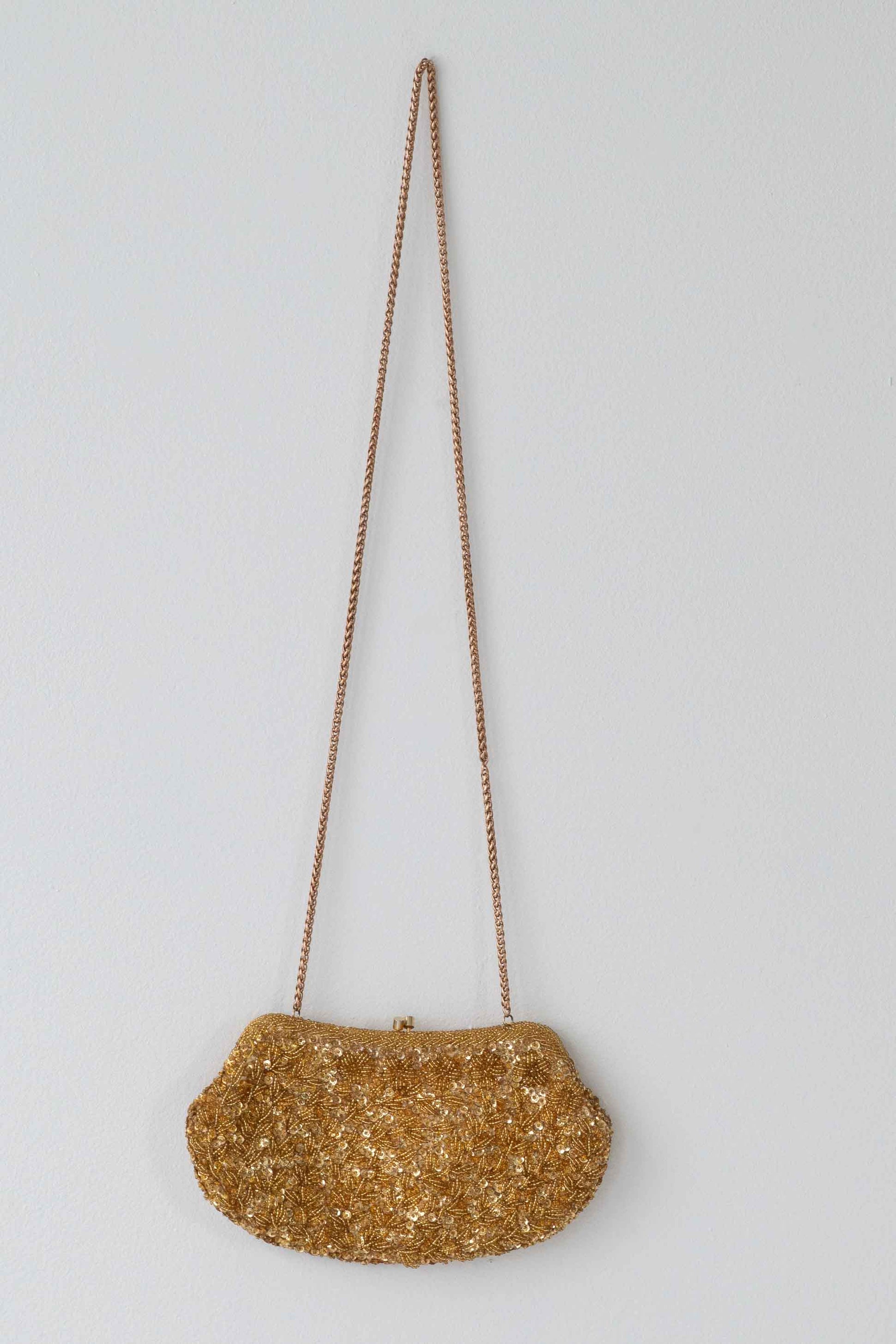 Vintage 60s Gold Beaded Bag – Lazybones Australia
