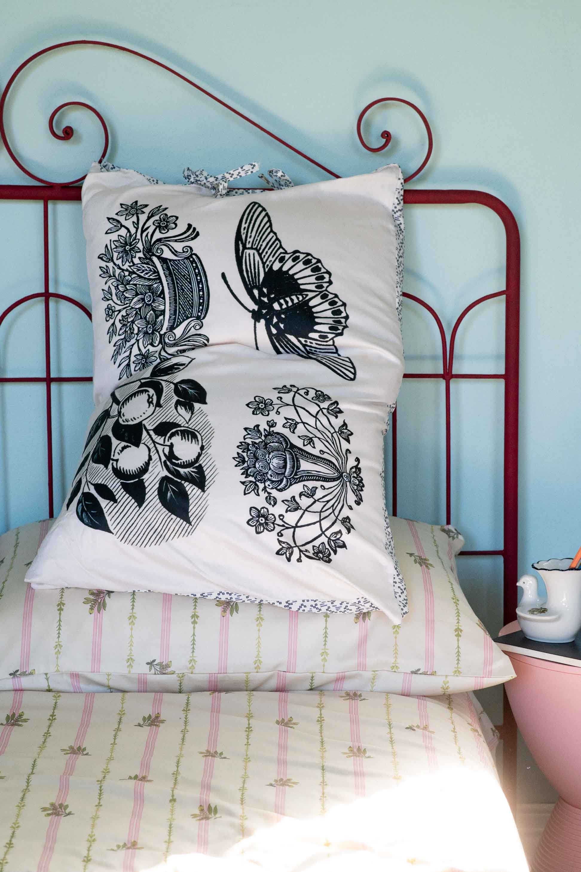 Woodcut pillowcase set *organic cotton