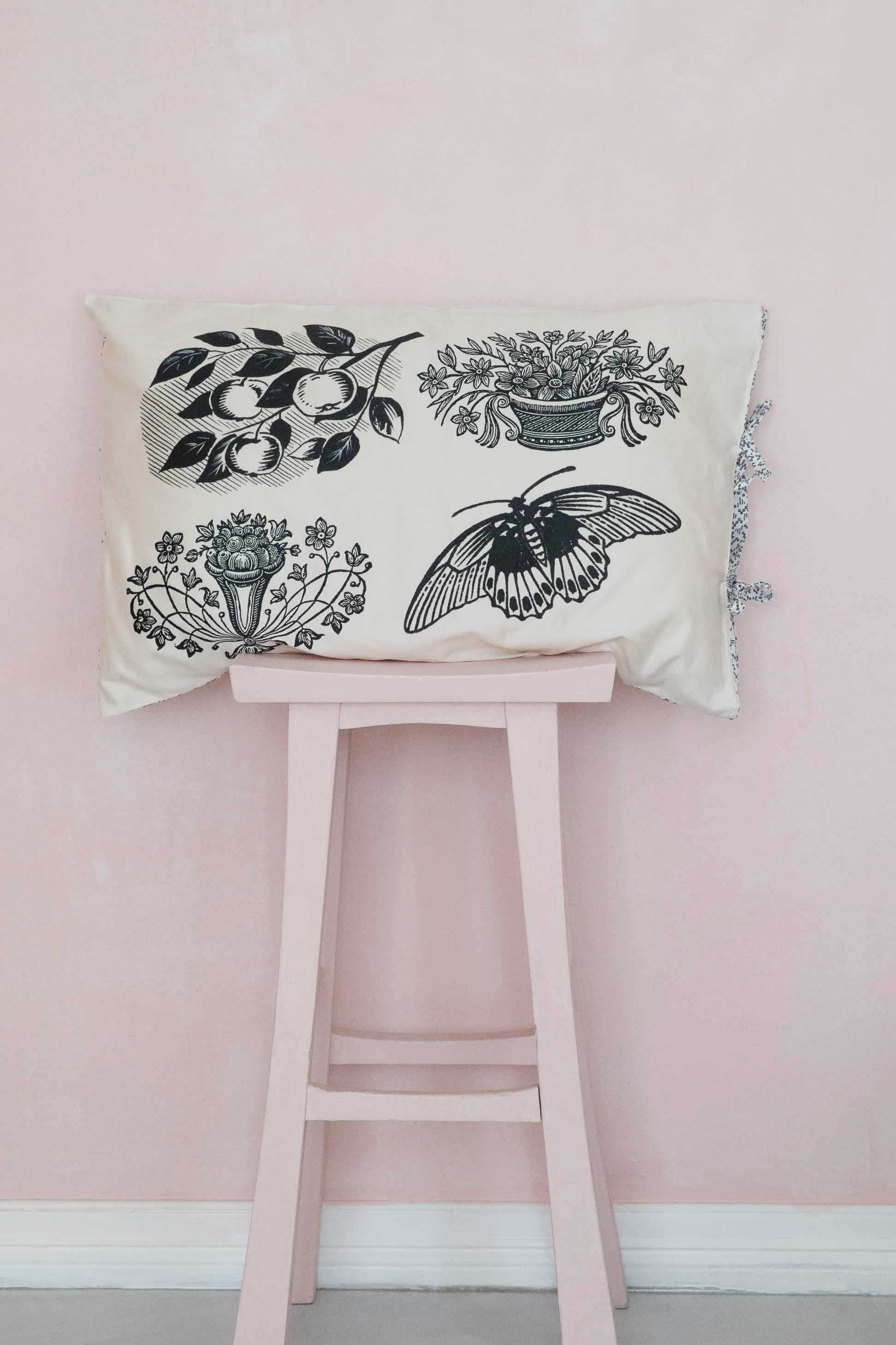 Woodcut pillowcase set *organic cotton