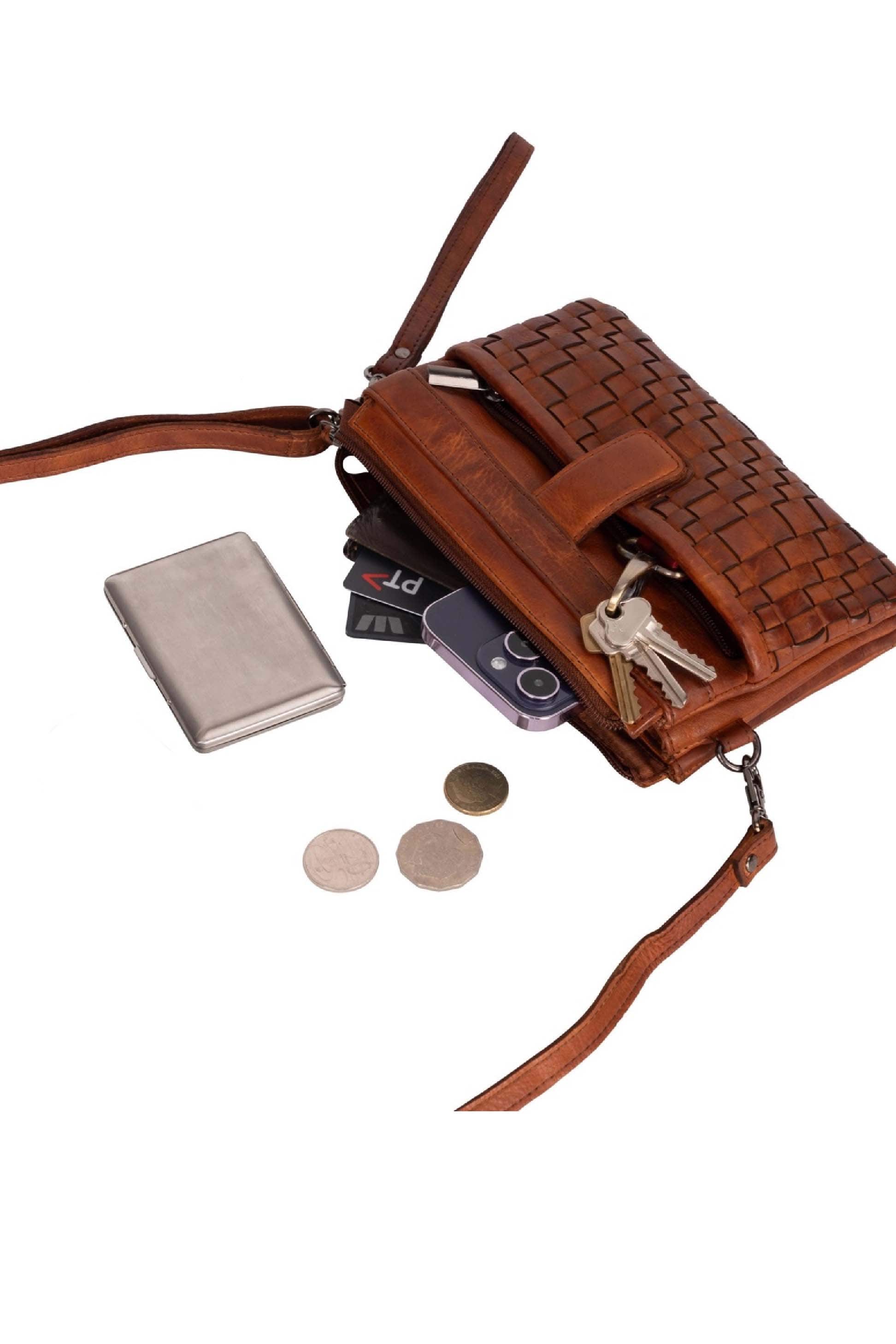 phone, wallet, keys, coins