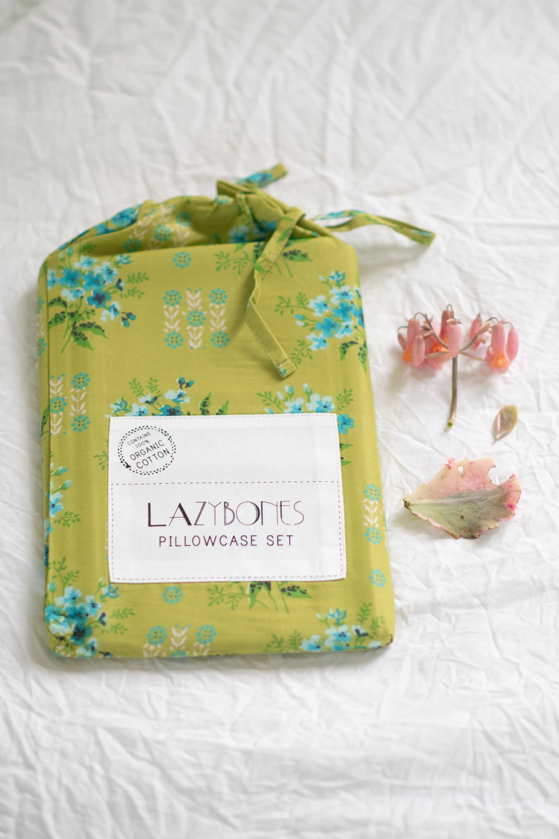 Pillowcase set in Avonlea Moss *organic cotton