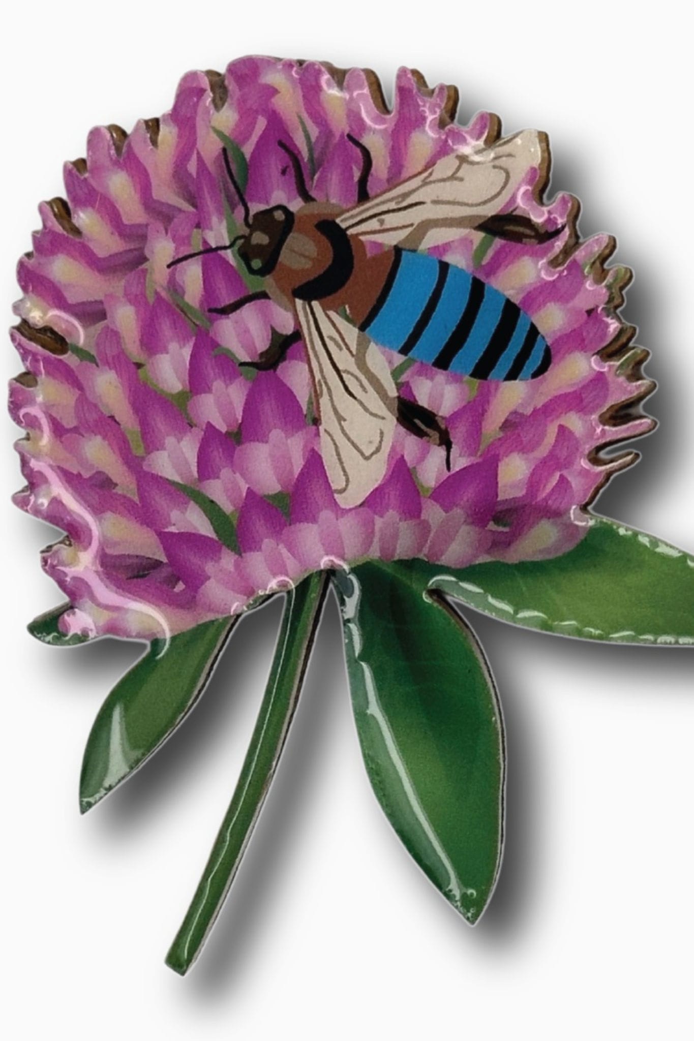 Blue Banded Bee Brooch