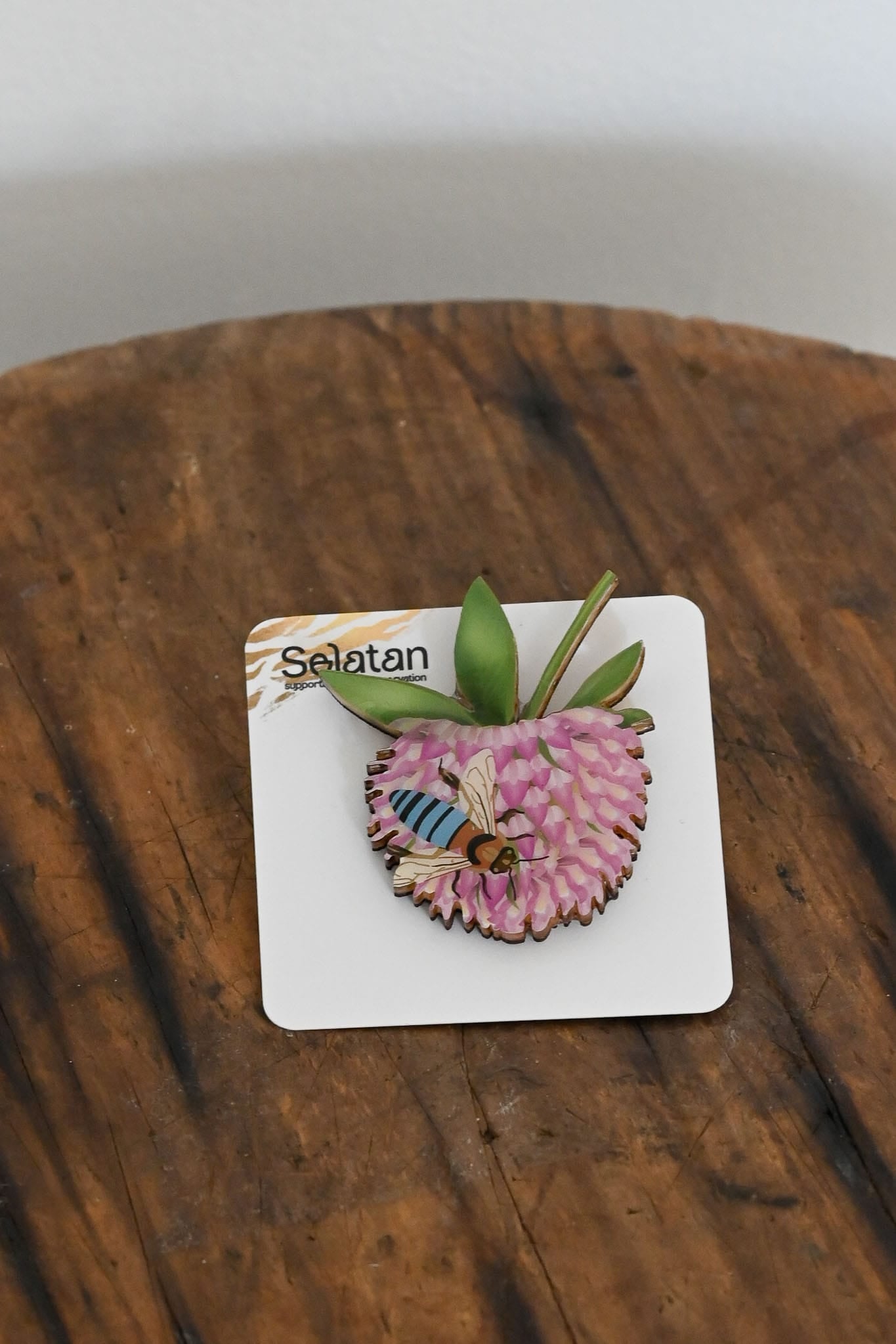 Blue Banded Bee Brooch