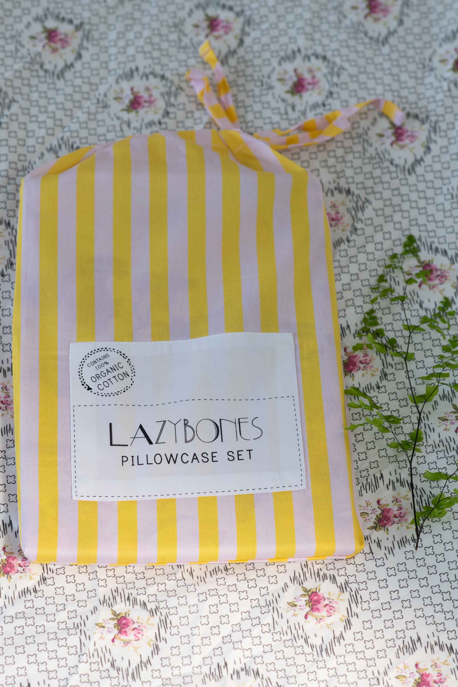 Busy Garden Bag - Lazybones Pillowcase Set