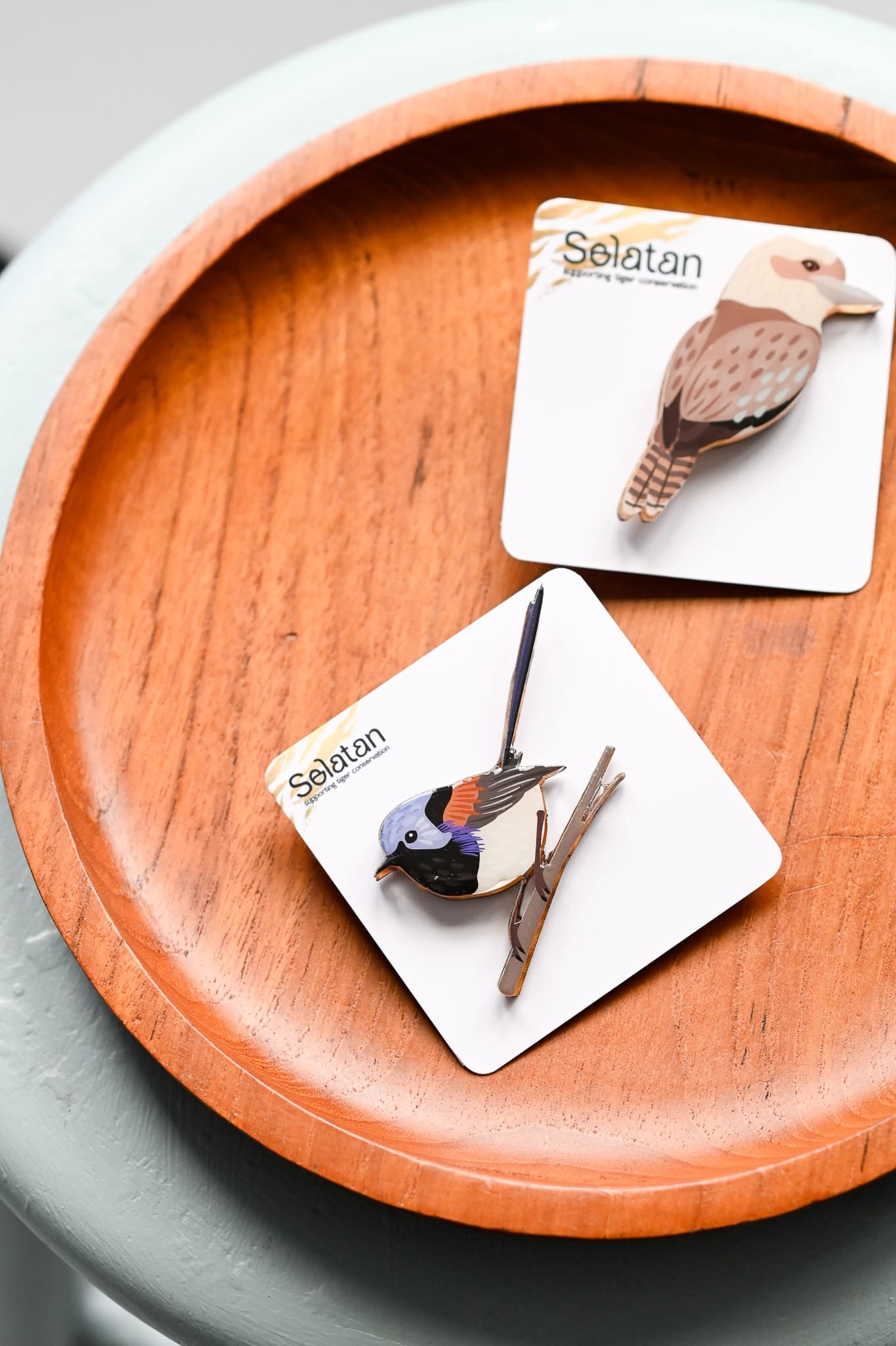 Variegated Fairy Wren Brooch