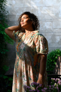 georgia organic cotton floral dress