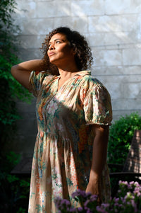 georgia organic cotton floral dress