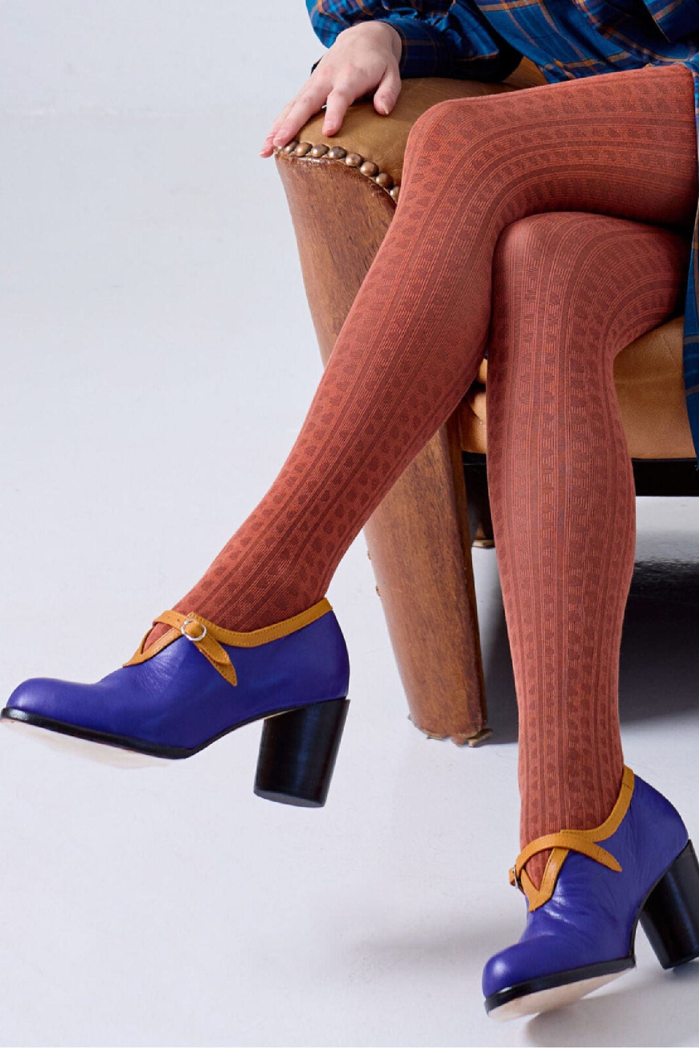 Haptic Organic Cotton Tights Terracotta