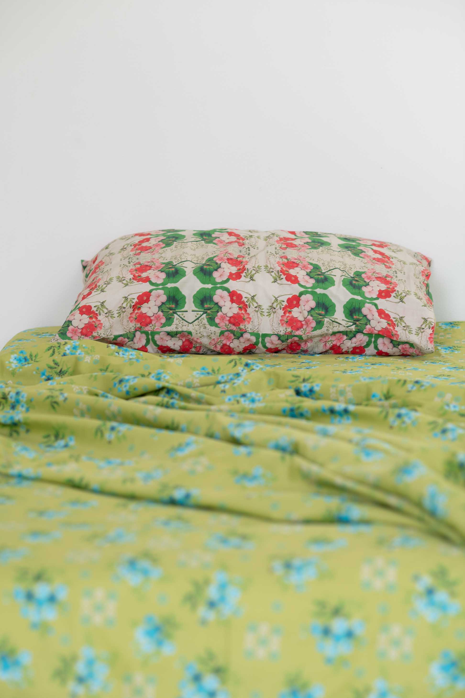 Pelargonium pillowcase set *organic cotton