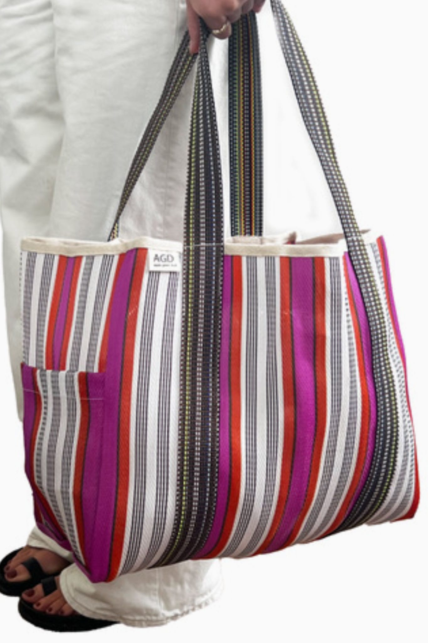Market Bag Pocket Pink/Charcoal