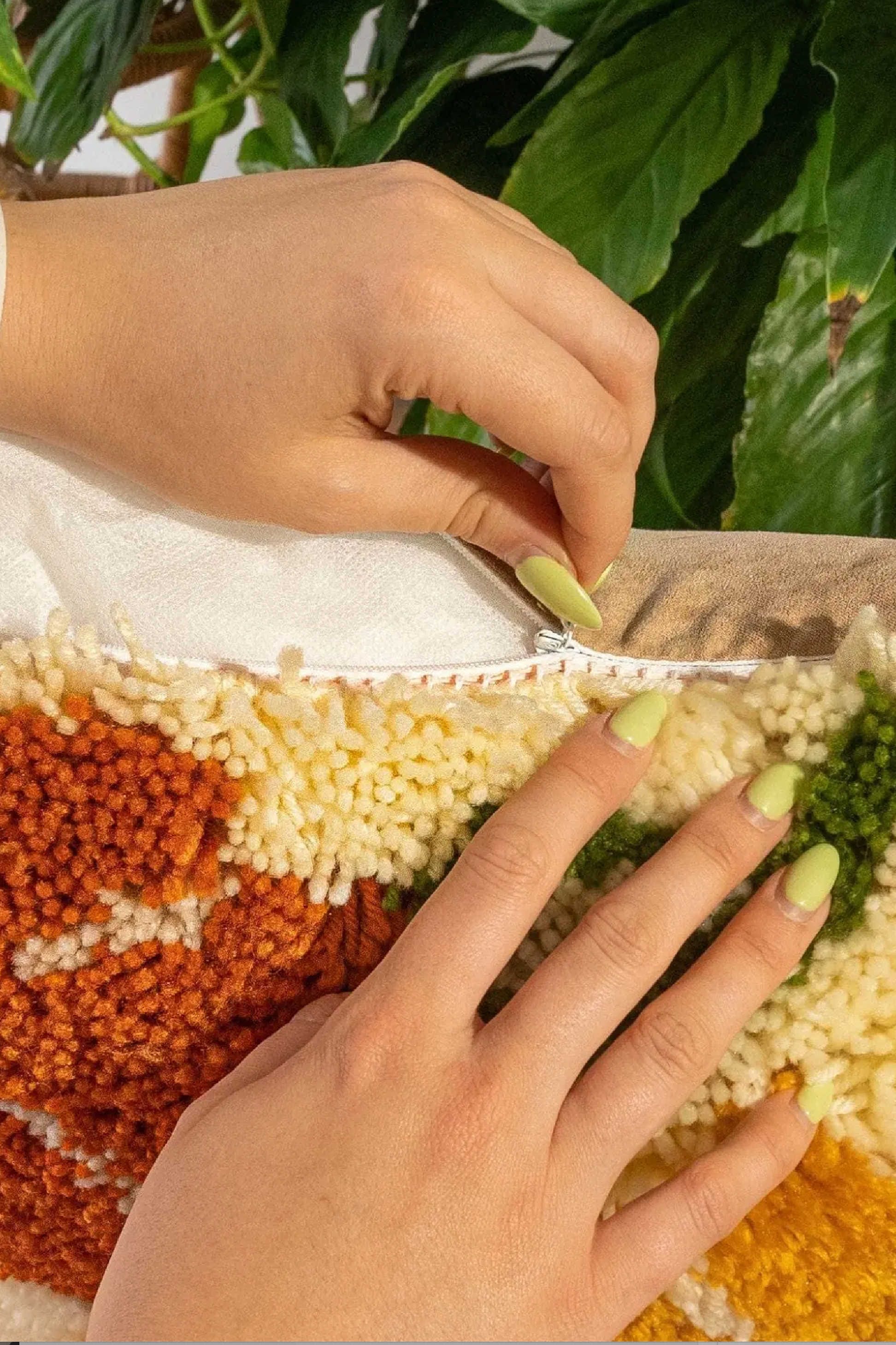 Pick of the Bunch Latch Hook Cushion Kit Earthy