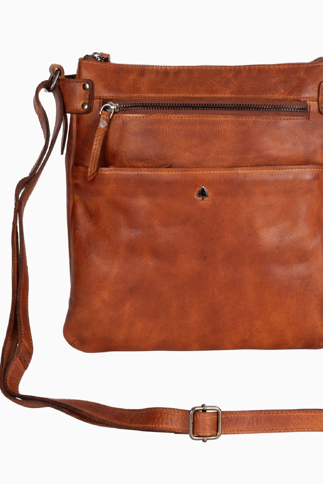 Robbie Leather Shoulder Bag Cognac