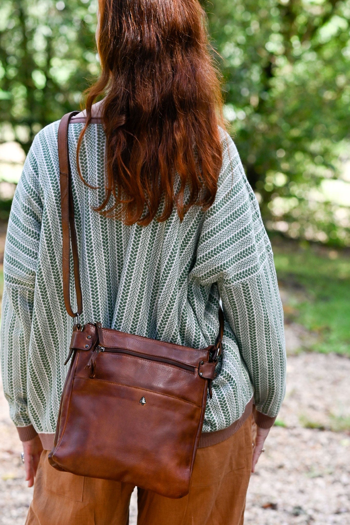 Robbie Leather Shoulder Bag Cognac
