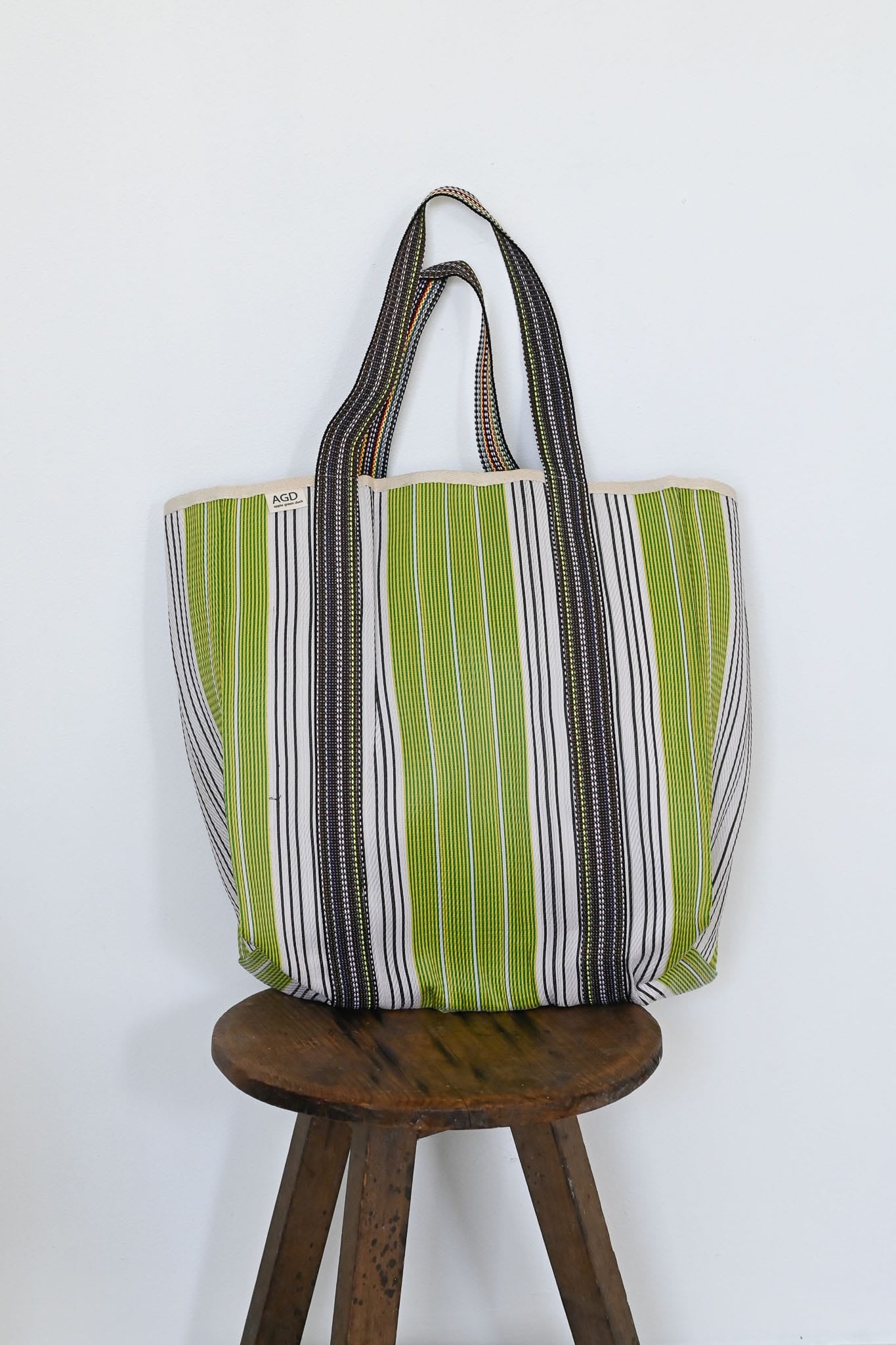 Market Bag Shaped Green Grey
