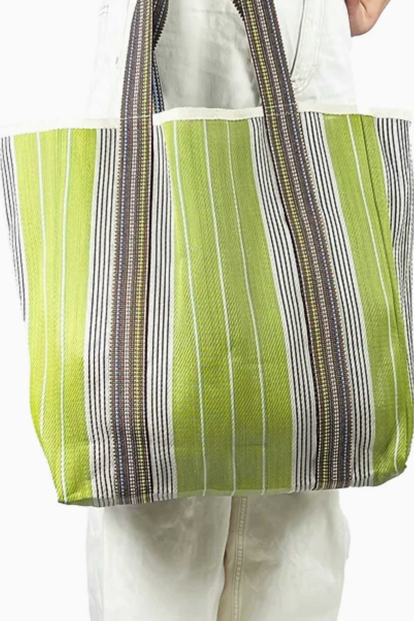 Market Bag Shaped Green Grey