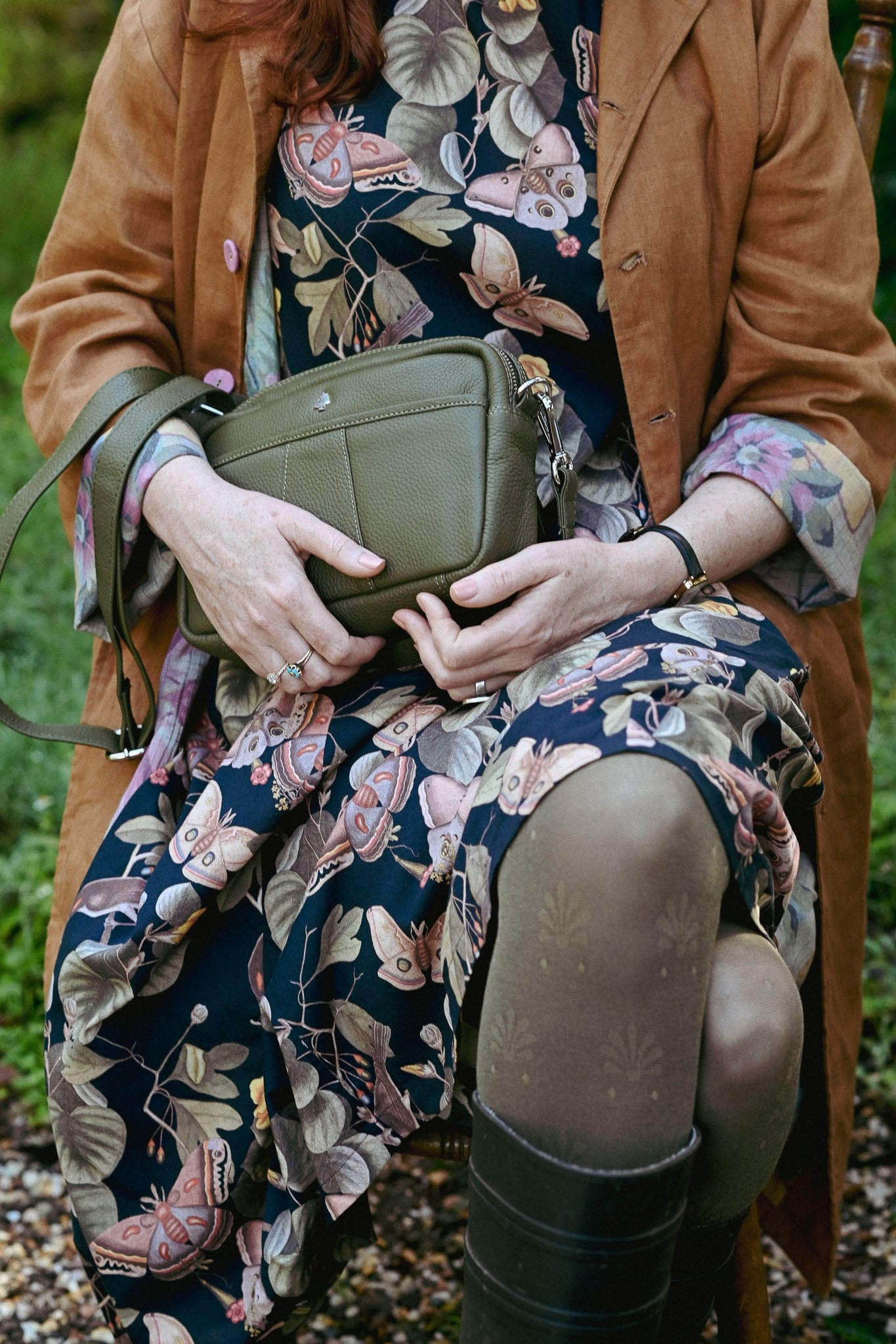 Siena Leather Cross Body Bag Olive