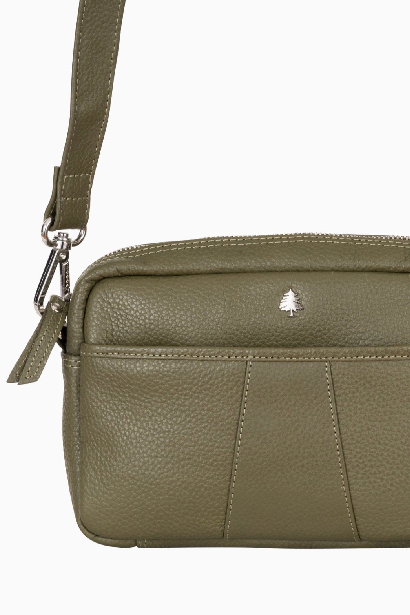 Siena Leather Cross Body Bag Olive