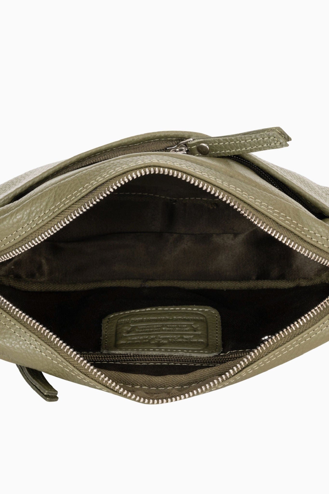 Siena Leather Cross Body Bag Olive