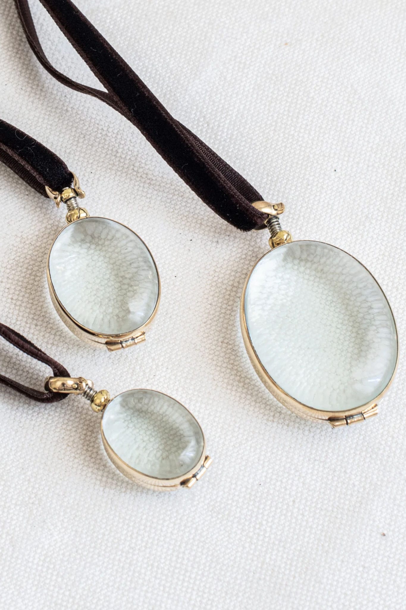 Rock Crystal Locket Oval lge
