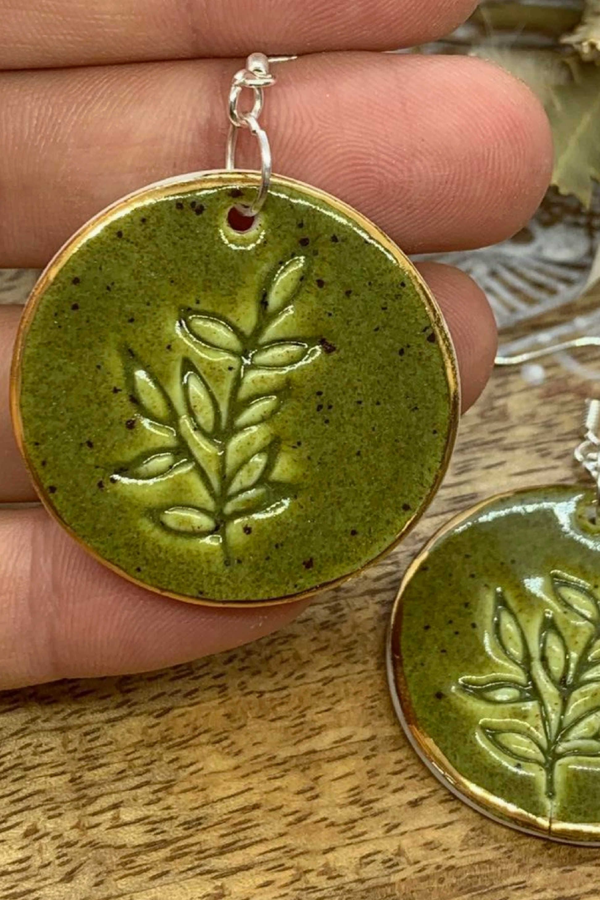 Viola Porcelain Earrings Leaf