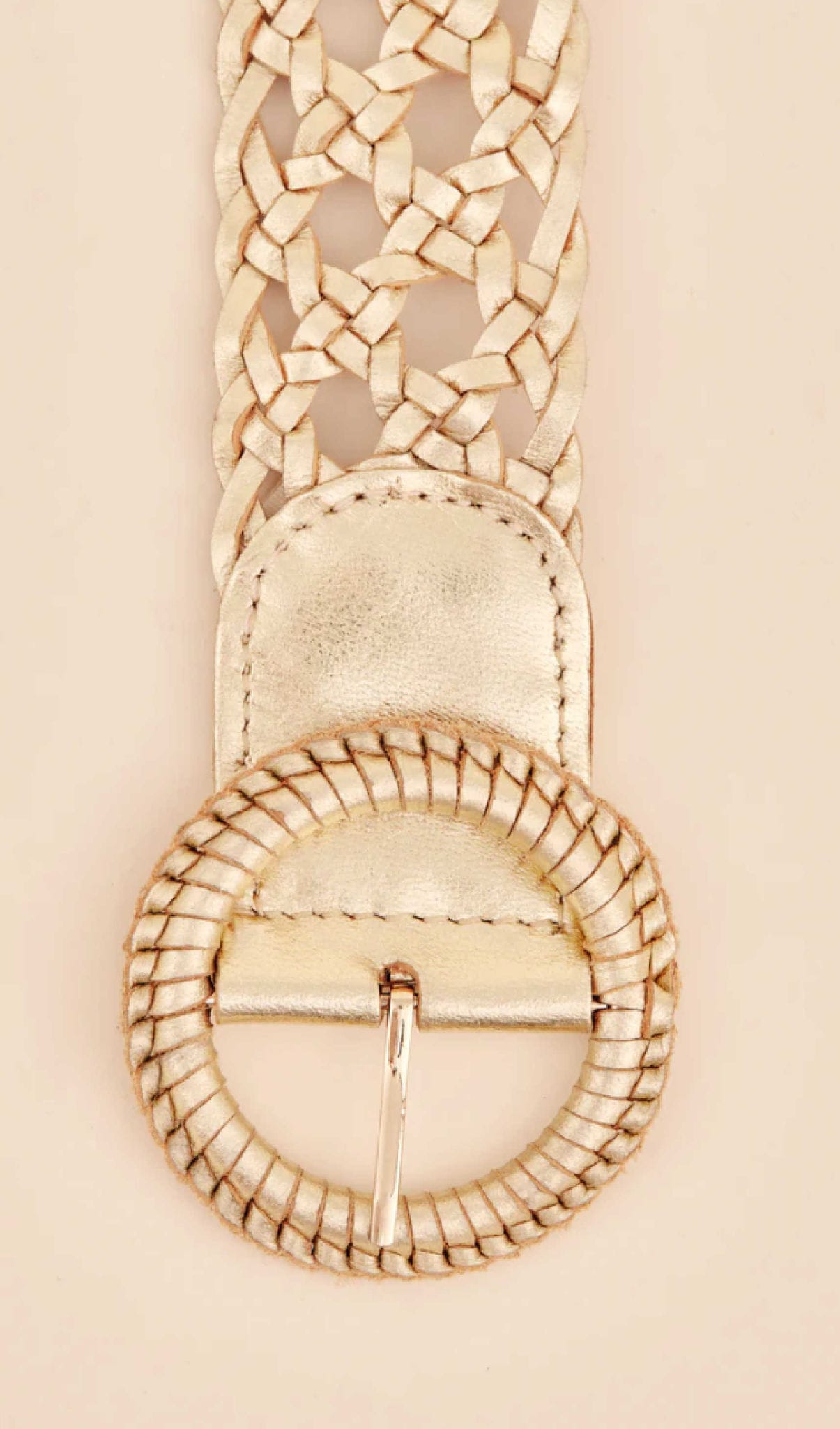 Weavie Nicks Leather Belt Gold